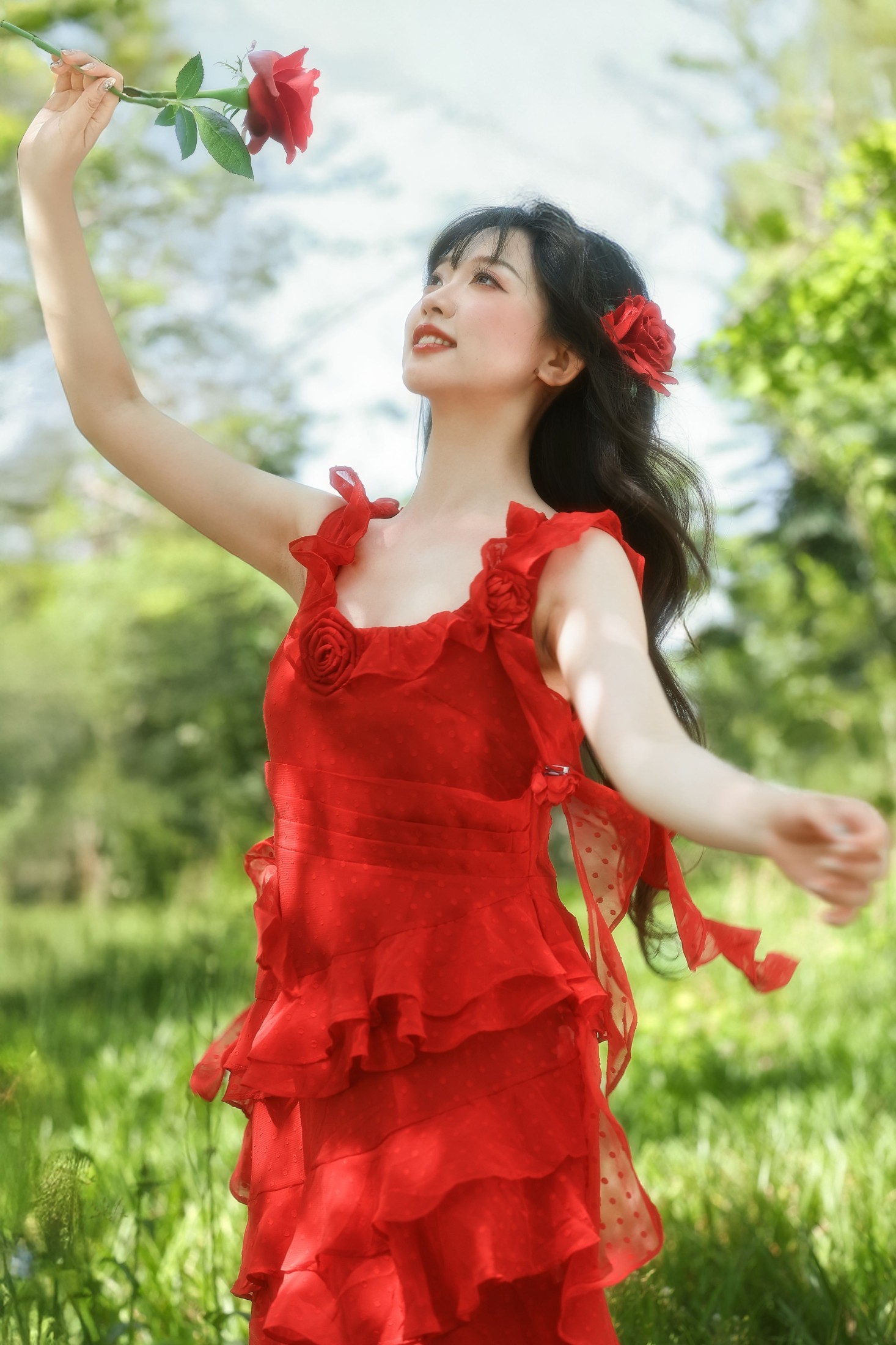 狮子 – 《满屏生命力，像极了夏日肆意绽放的红玫瑰》[20P] 插图3