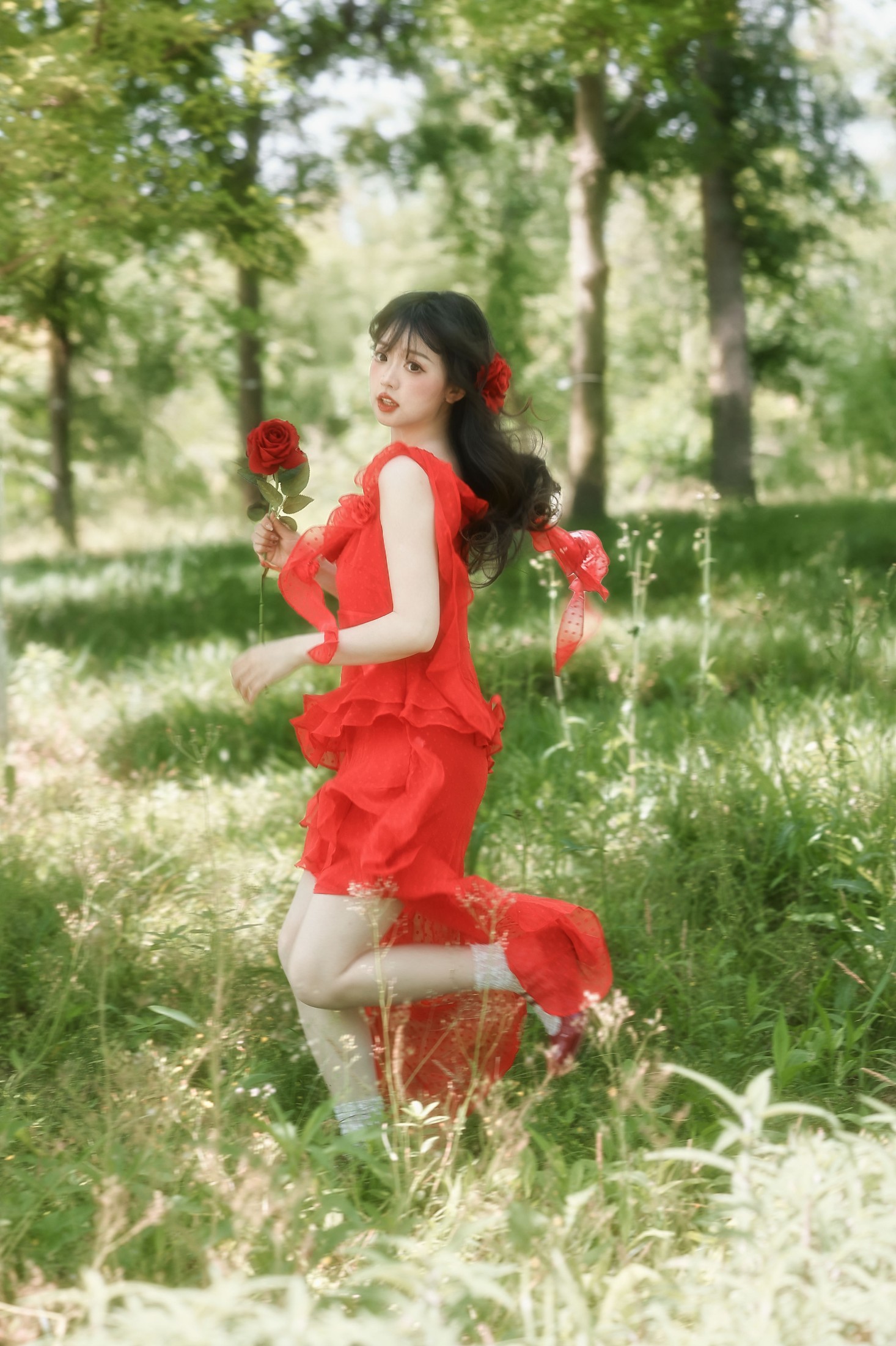 狮子 – 《满屏生命力，像极了夏日肆意绽放的红玫瑰》[20P] 插图4