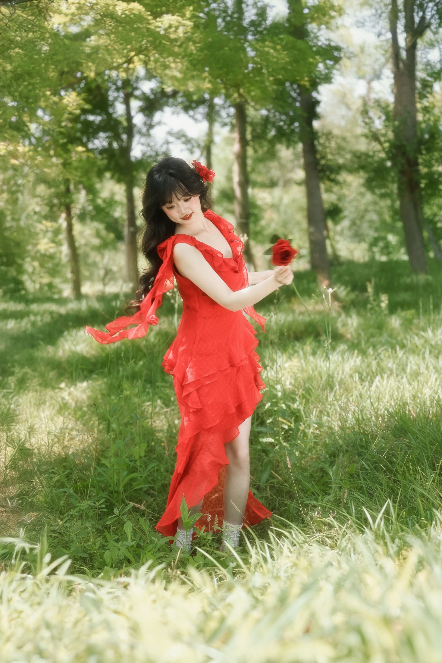 狮子 – 《满屏生命力，像极了夏日肆意绽放的红玫瑰》[20P] 插图2