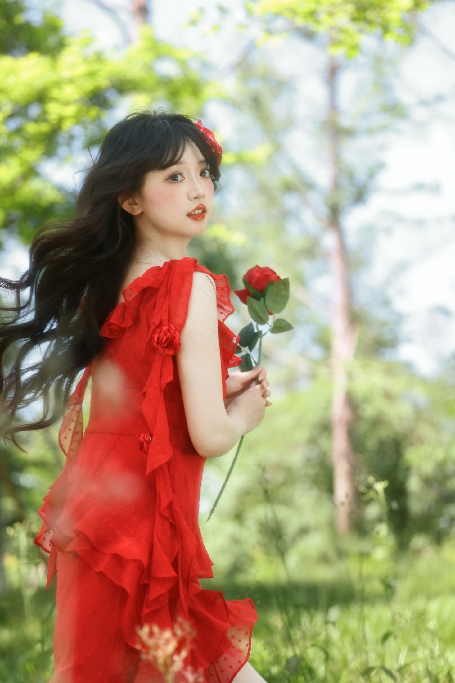 狮子 – 《满屏生命力，像极了夏日肆意绽放的红玫瑰》[20P] 插图5