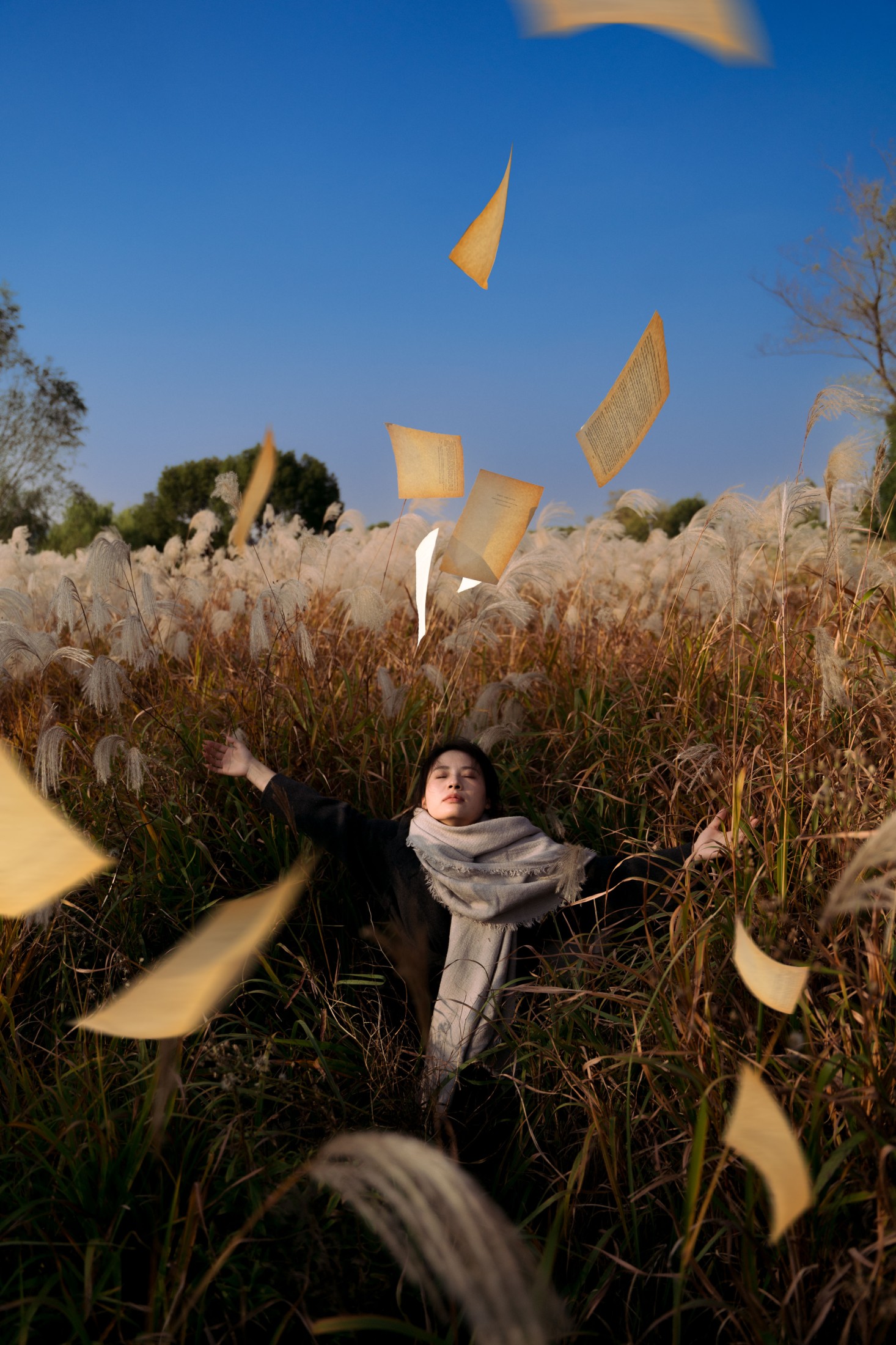 竹官 – 《秋日芦苇荡电影感写真》[13P]-66COS