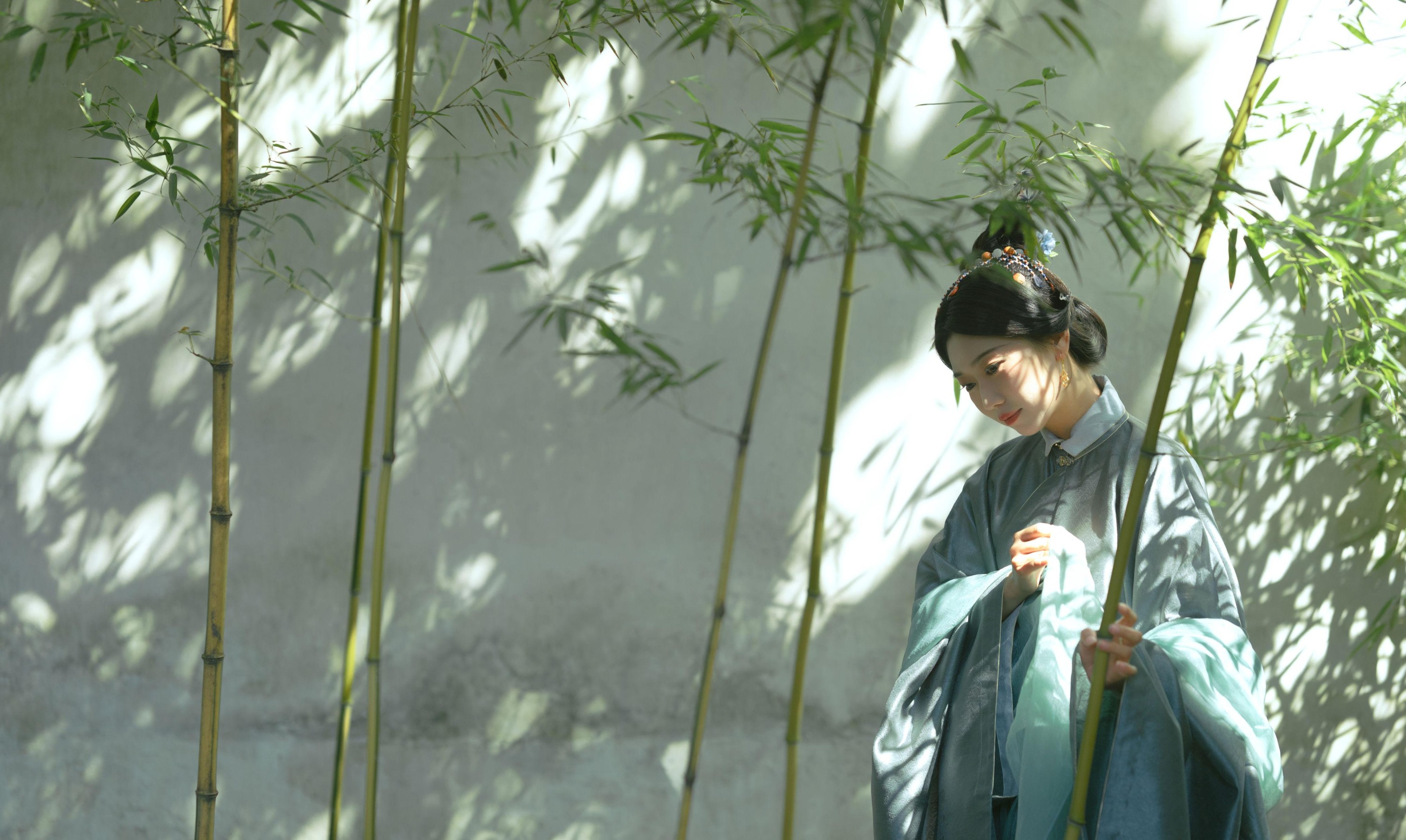 竹梨月 – 《应是竹下美人骨》[17P]-66COS