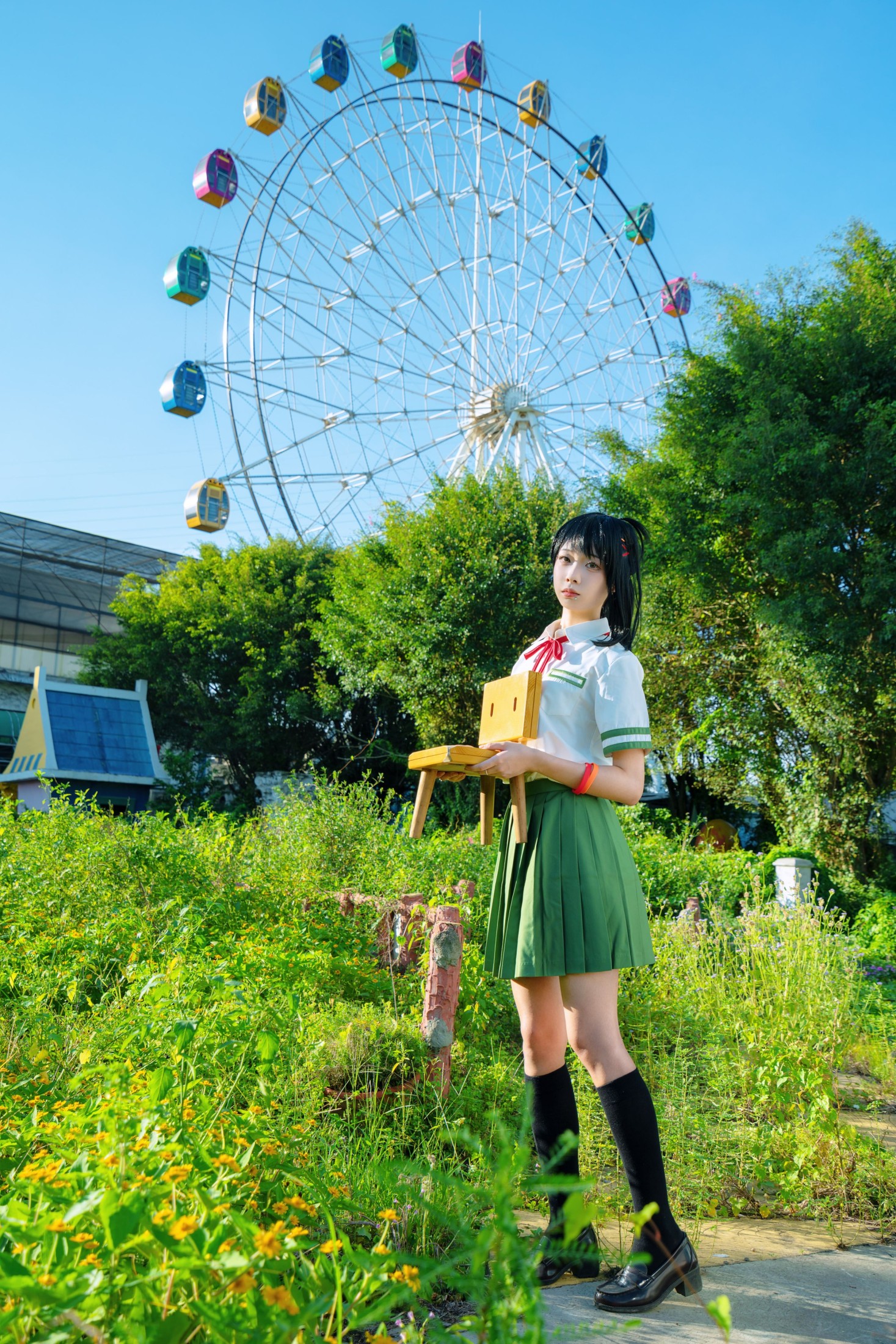 苏槿吃不吃葱 – 《广州 废弃游乐园 学姐的铃芽之旅！》[43P]-66COS