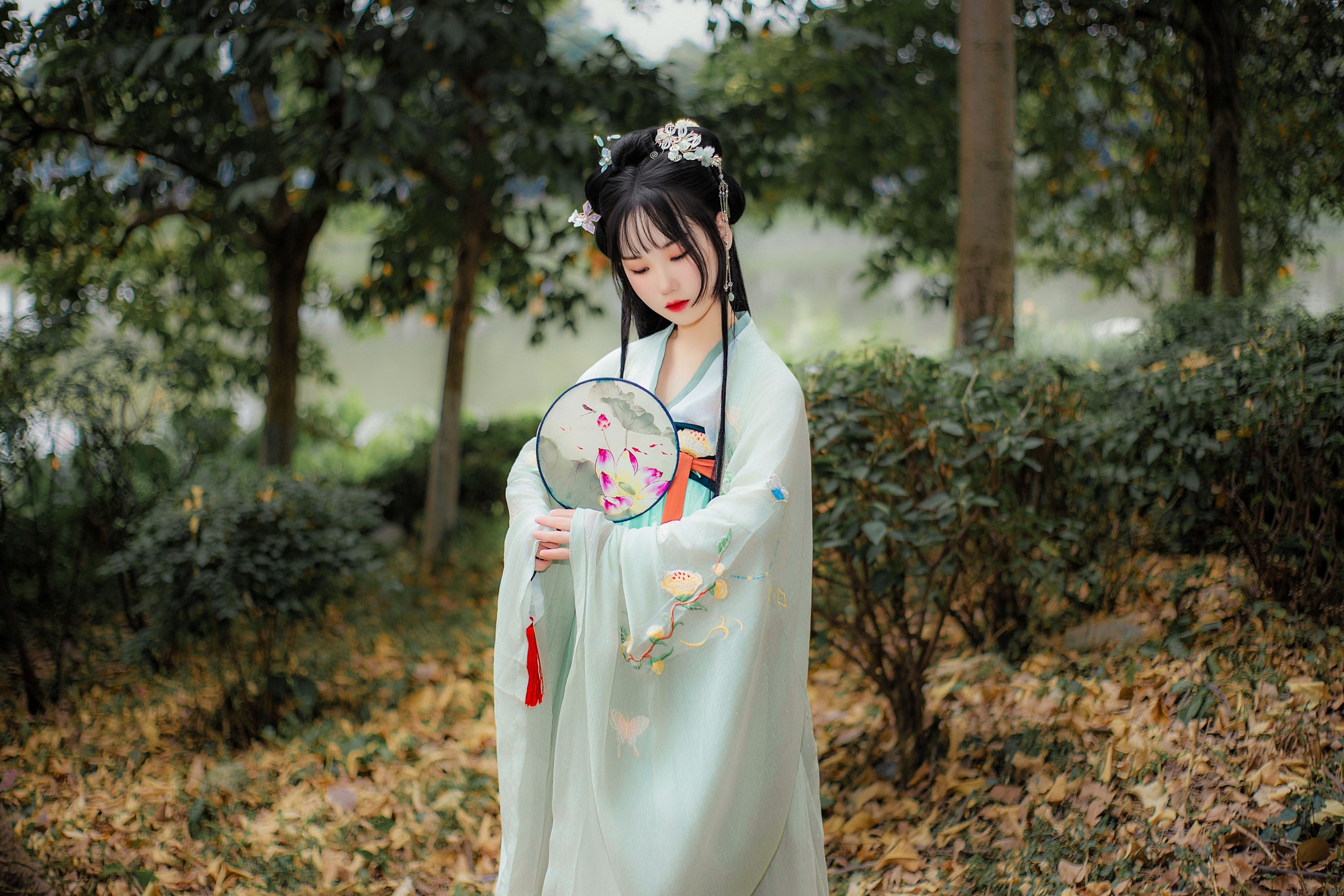 野樱 – 《晓青衫》[15P]-66COS