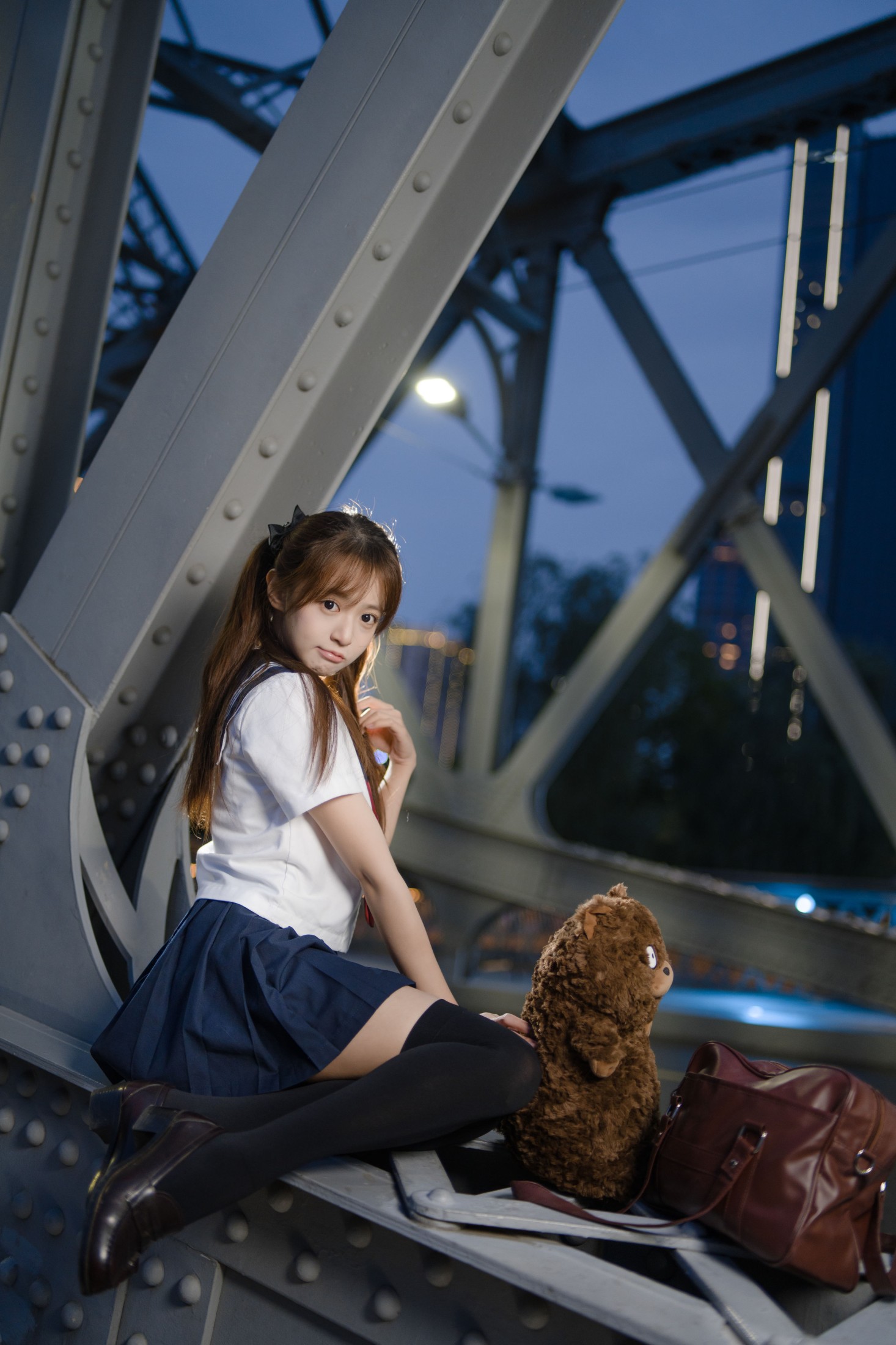 小亿 – 《蓝调jk小可爱》[50P] 插图5