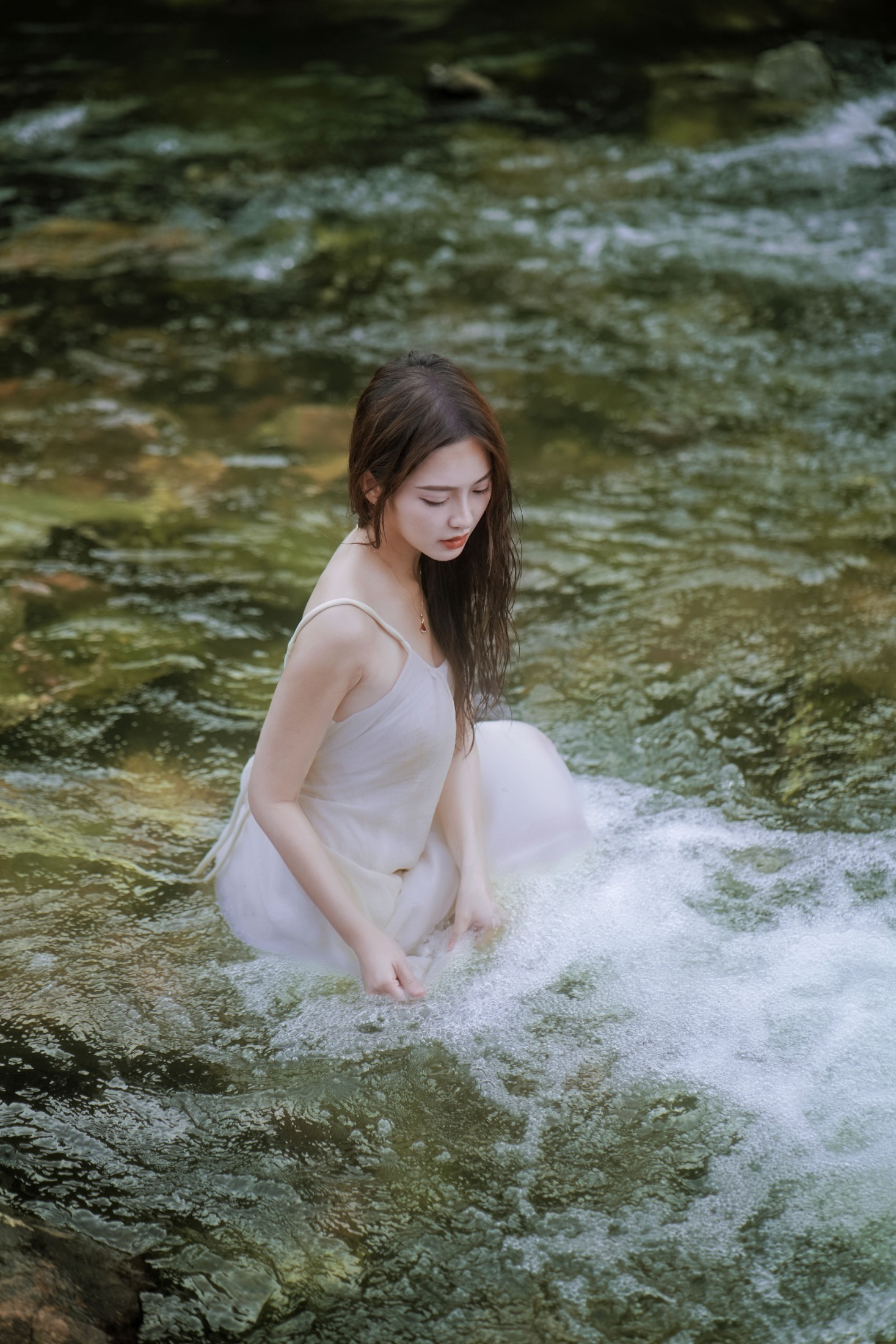 颖儿YY – 《黄裙逐溪・水花漫》[25P]-66COS