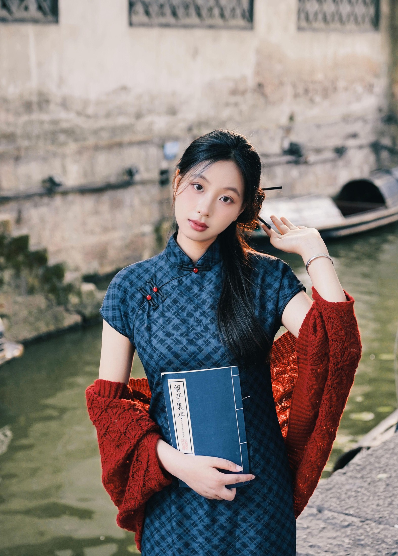 小u – 《蓝色江南旗袍》[19P] 插图2