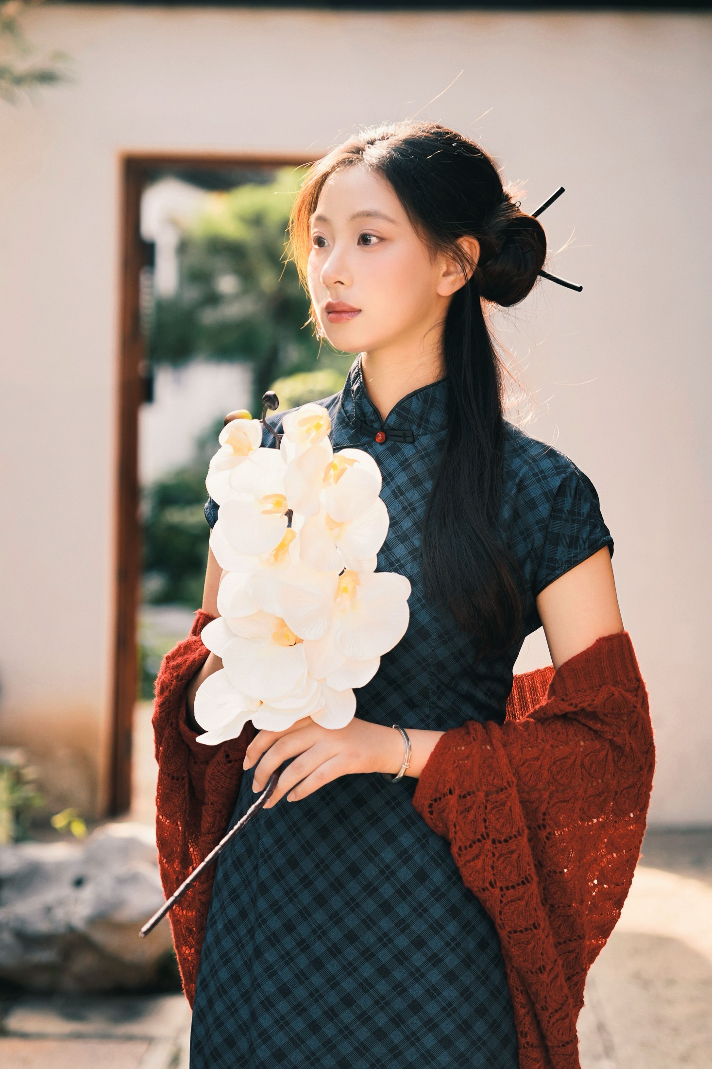 小u – 《蓝色江南旗袍》[19P] 插图5