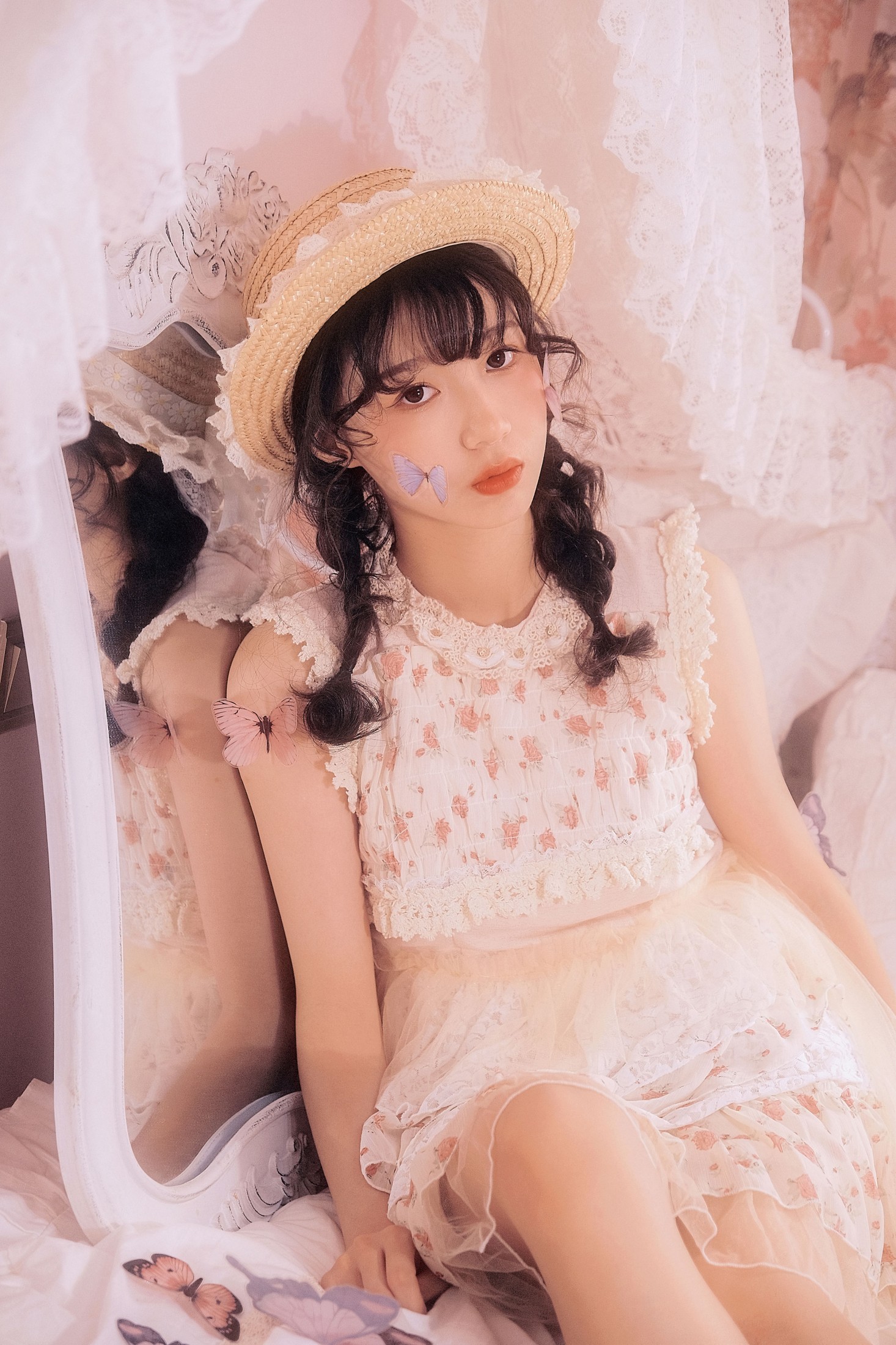 鸭鸭 – 《坠入蝴蝶梦境》[19P]-66COS