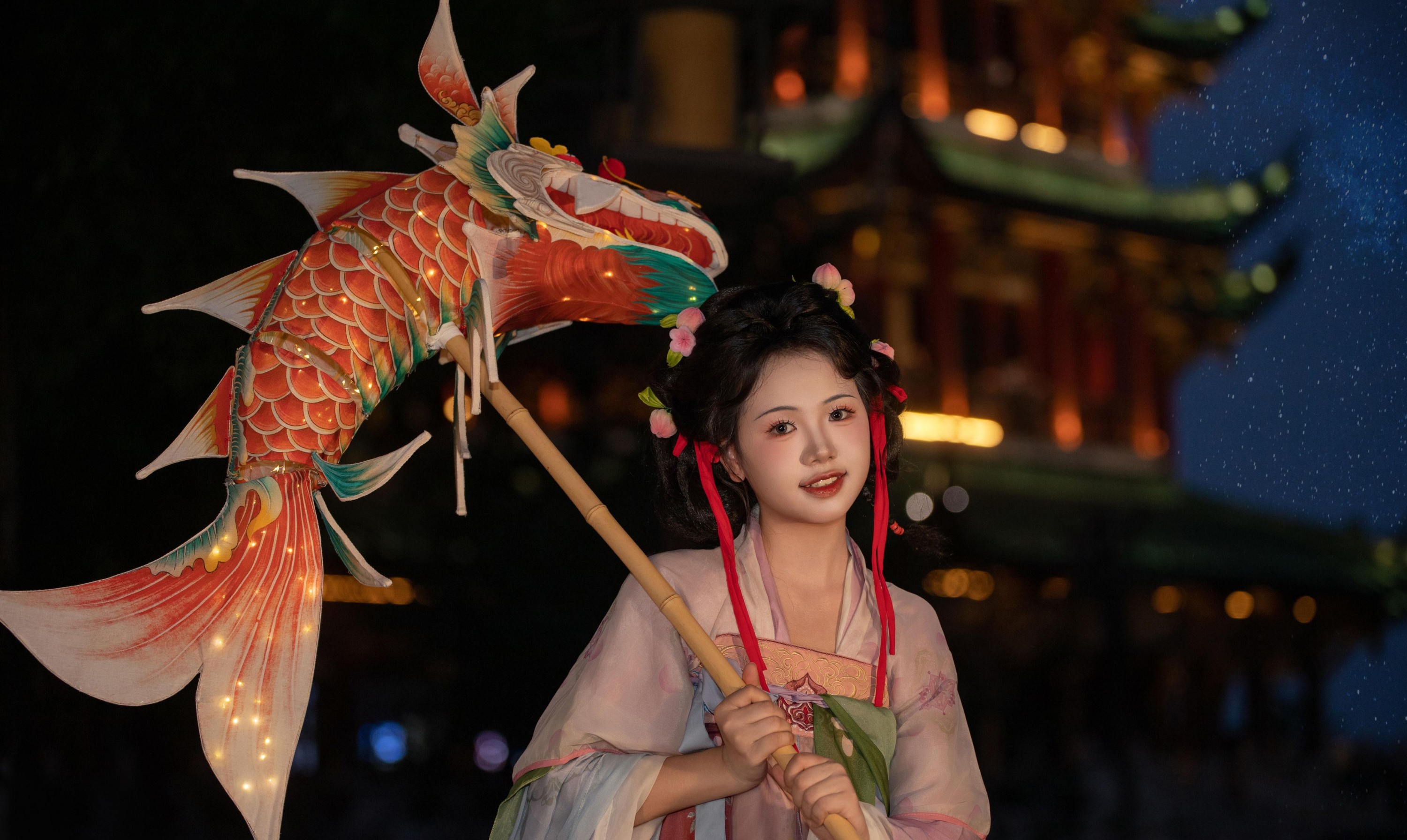 糯米小团子 – 《锦鲤-夜景》[13P] 插图2