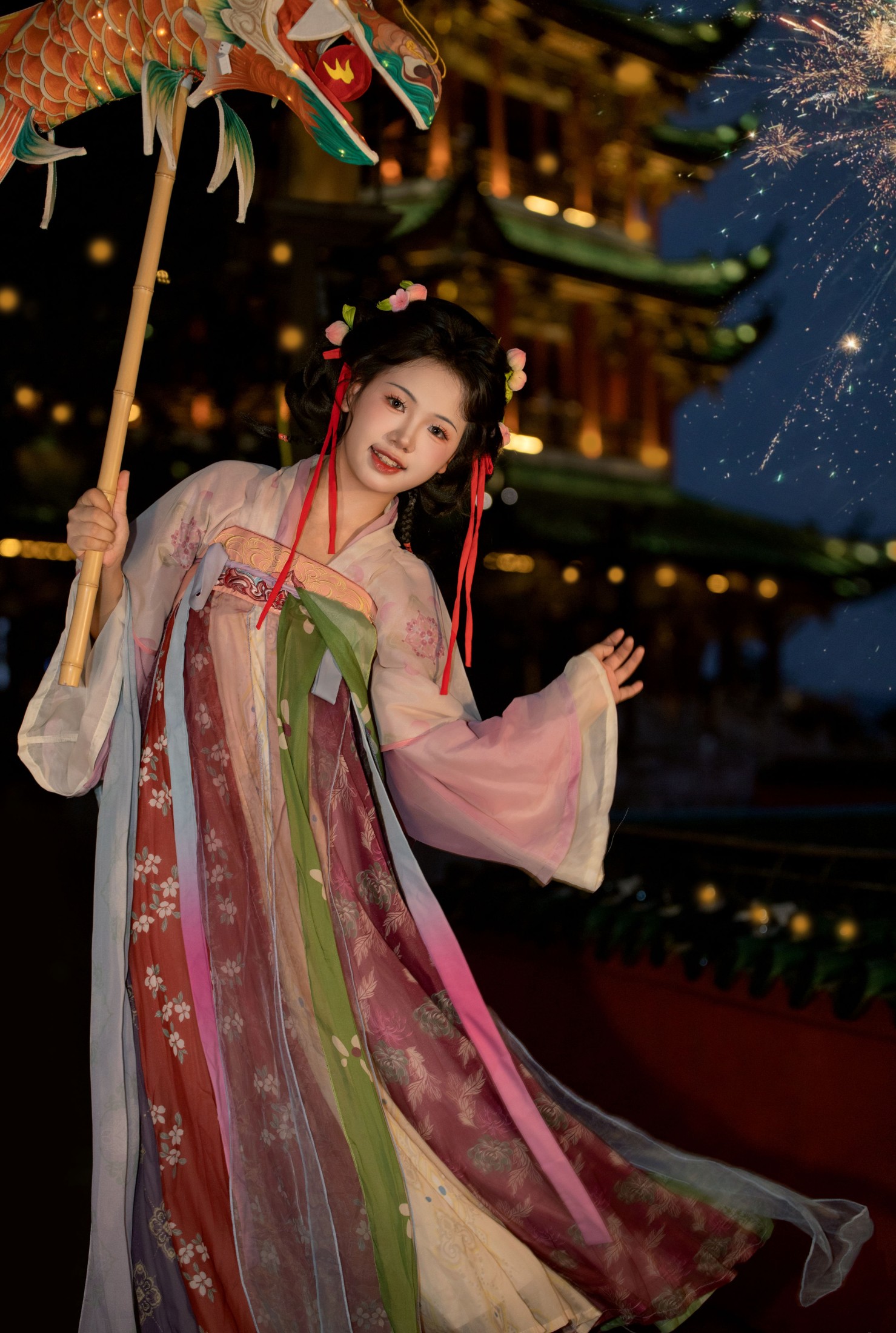 糯米小团子 – 《锦鲤-夜景》[13P]-66COS