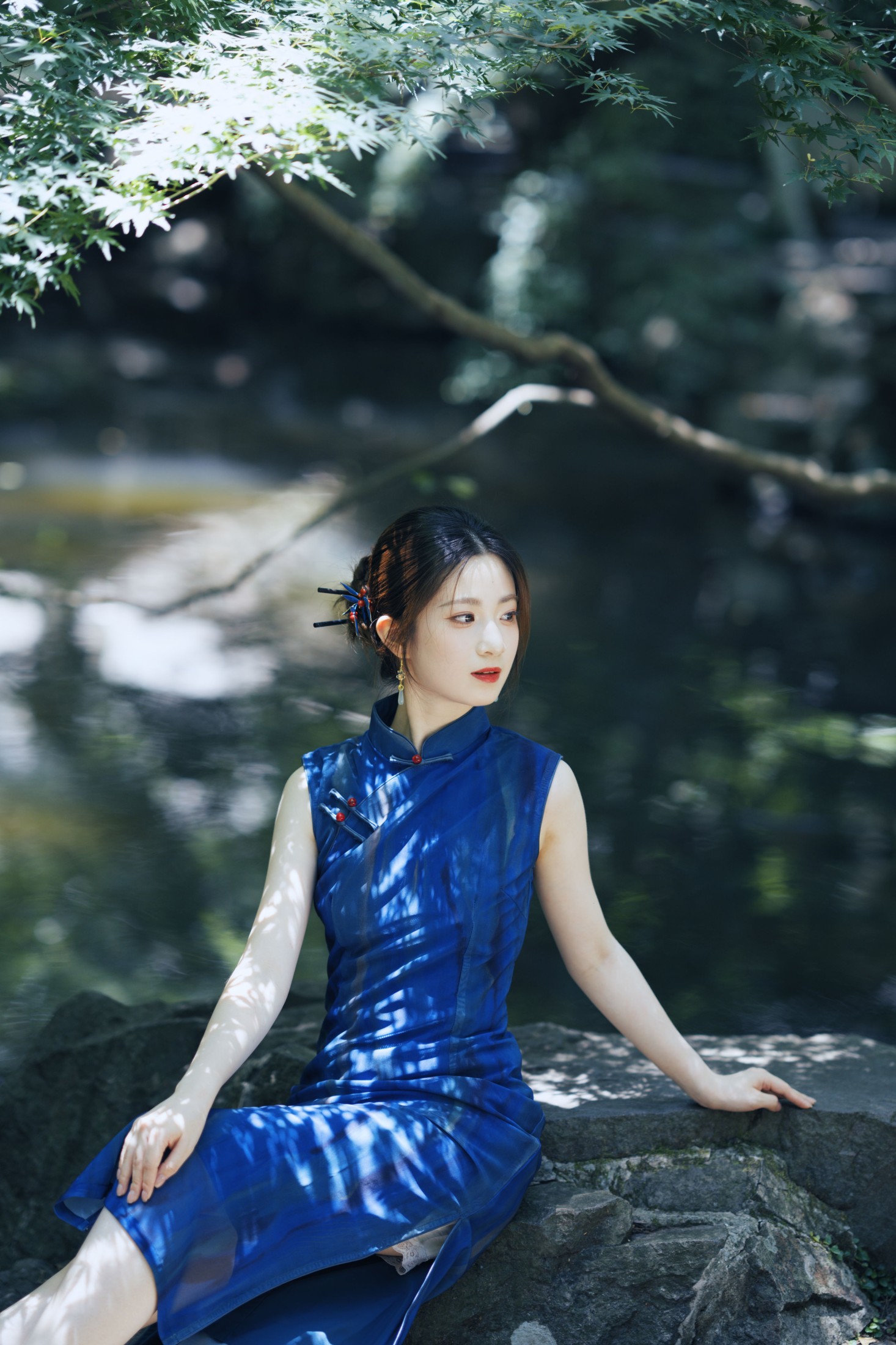 丽丽 – 《蓝色旗袍 虎跑的夏》[53P] 插图4