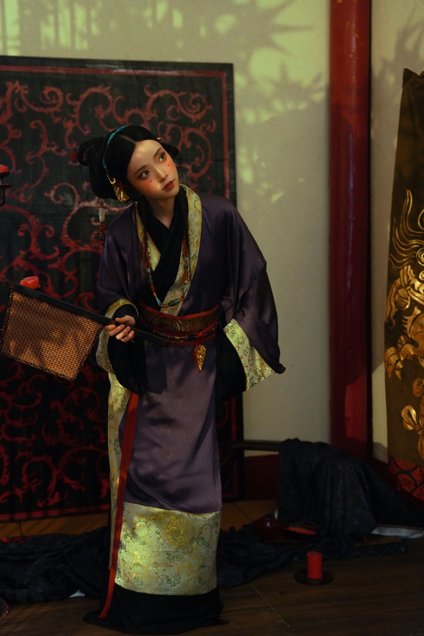桃迟 – 《长眉红妆，幽微烛火》[14P]-66COS