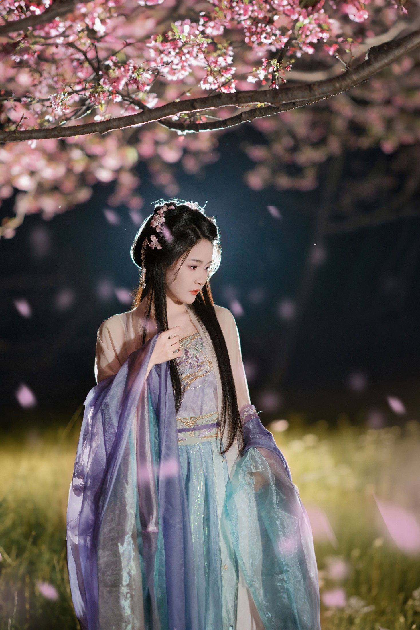 南栀nz – 《夜樱古风人像拍摄》[14P] 插图4