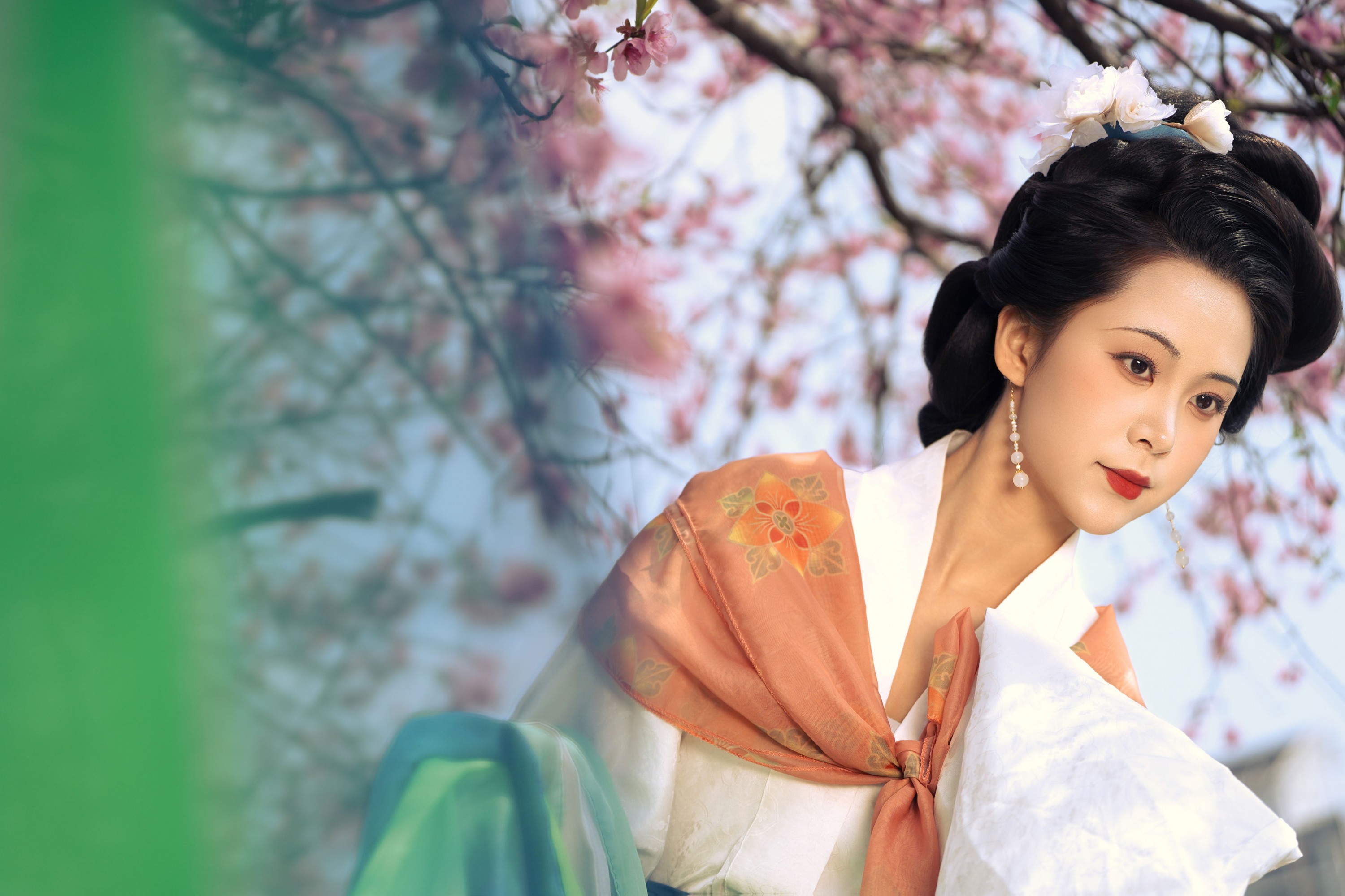 三弦 – 《浣纱弄碧影，自与清波闲》[10P]-66COS