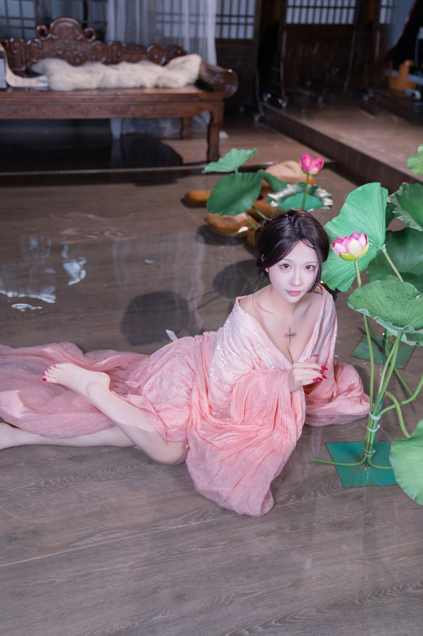 KK好饿 – 《荷韵清欢，粉裳如梦》[53P] 插图4