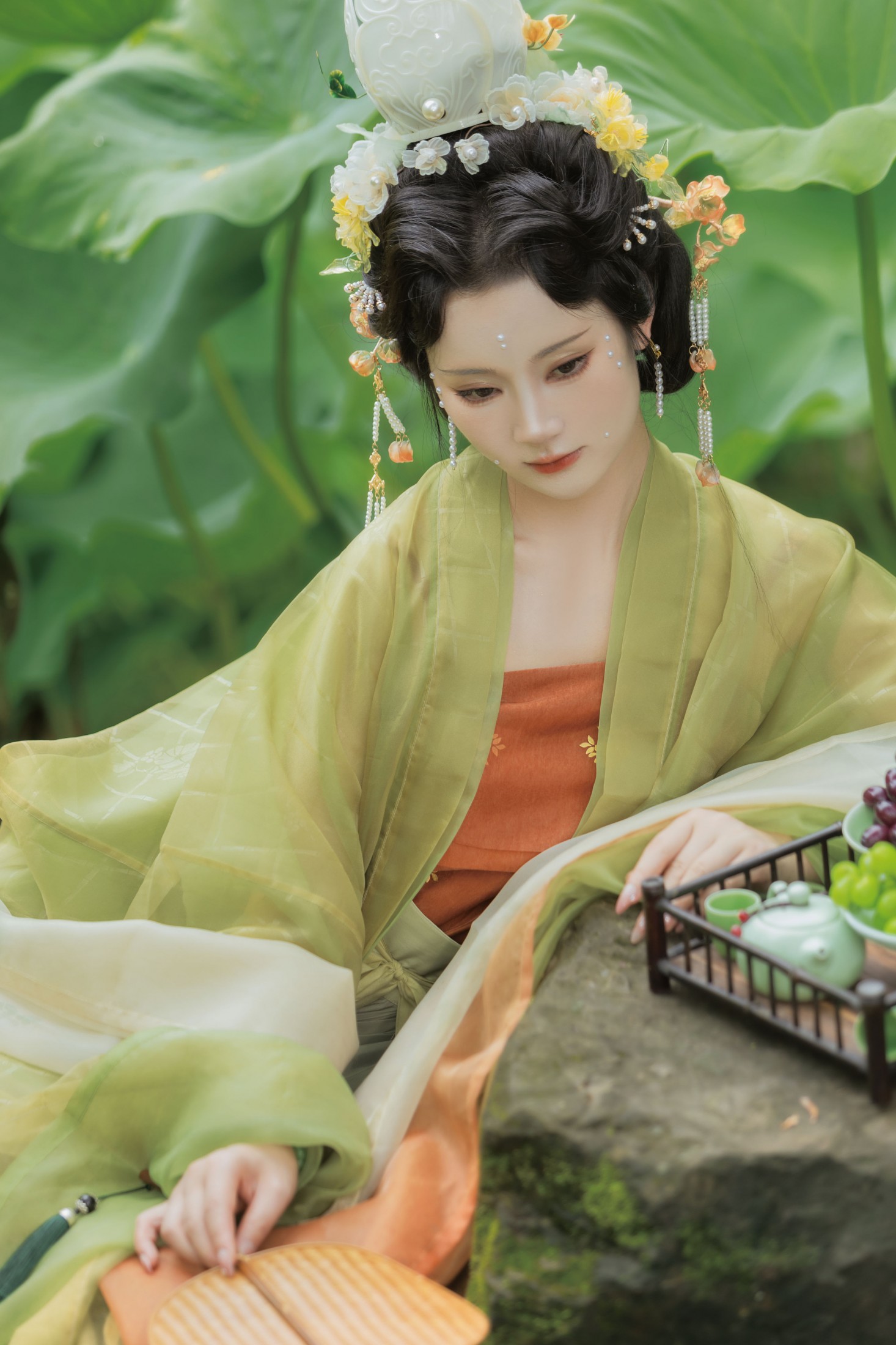 不听山 – 《宋 • 夏日荷》[9P]-66COS