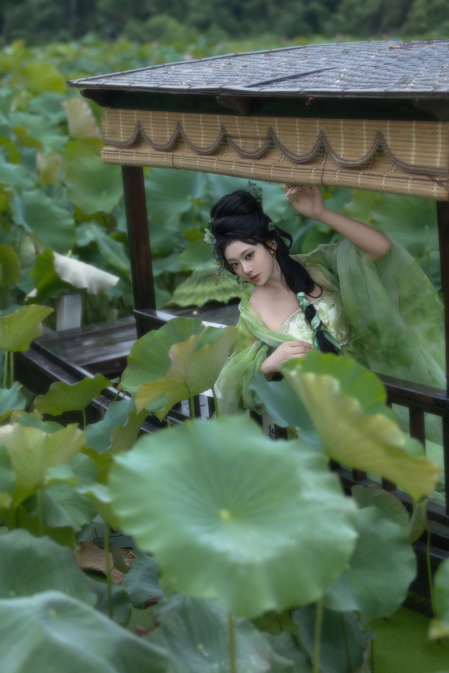 落雨清玲 – 《荷 • 绿》[13P]-66COS