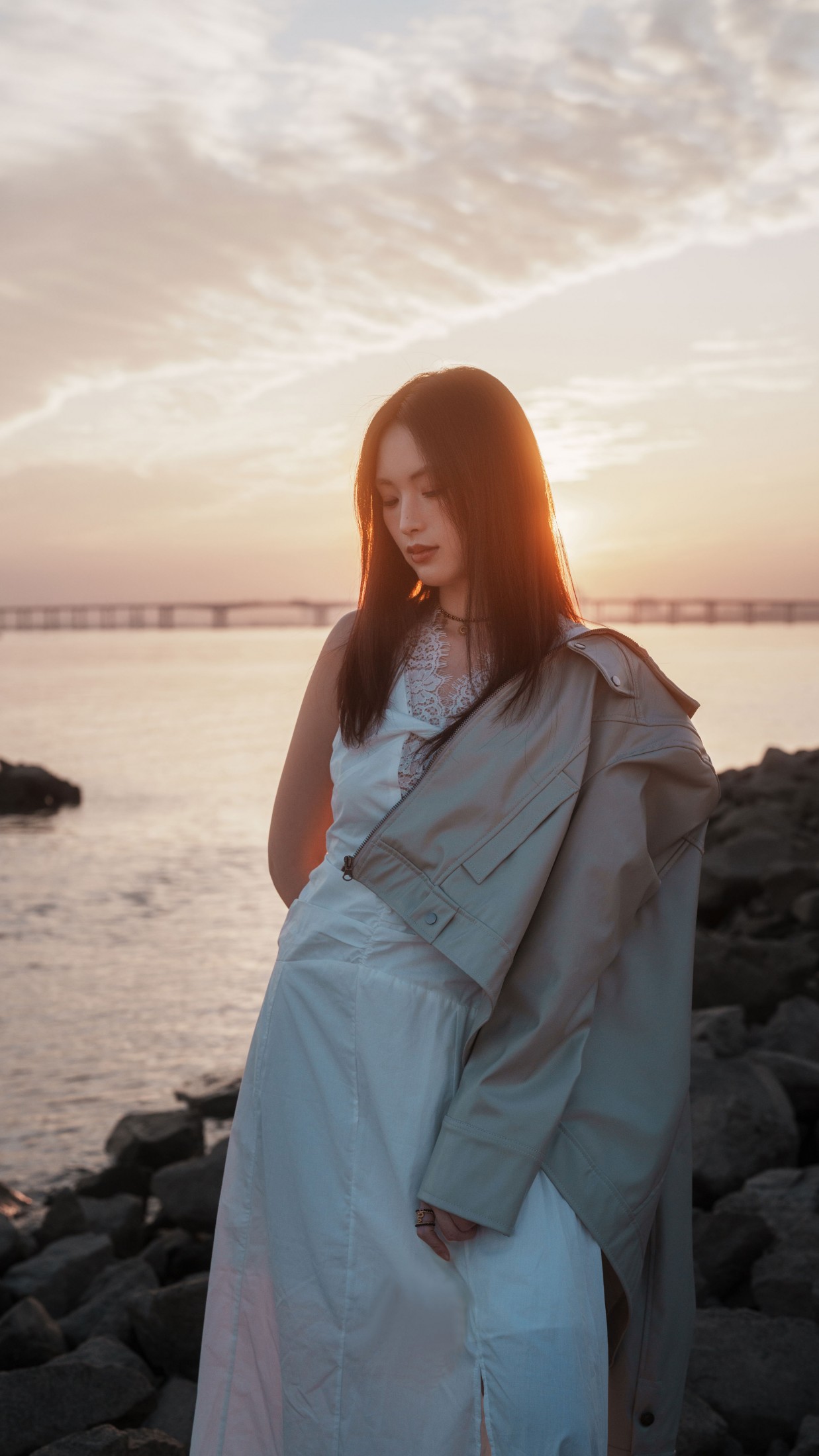 月月 - 《海边寂静黄昏日落》[33P]-66COS