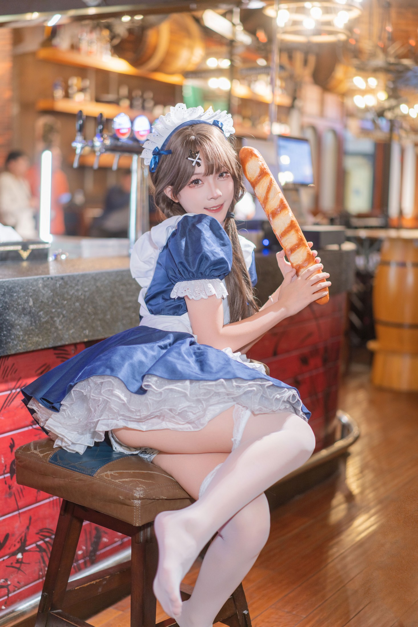 菖蒲yoki - 《蓝白女仆的咖啡馆午后》[25P]-66COS