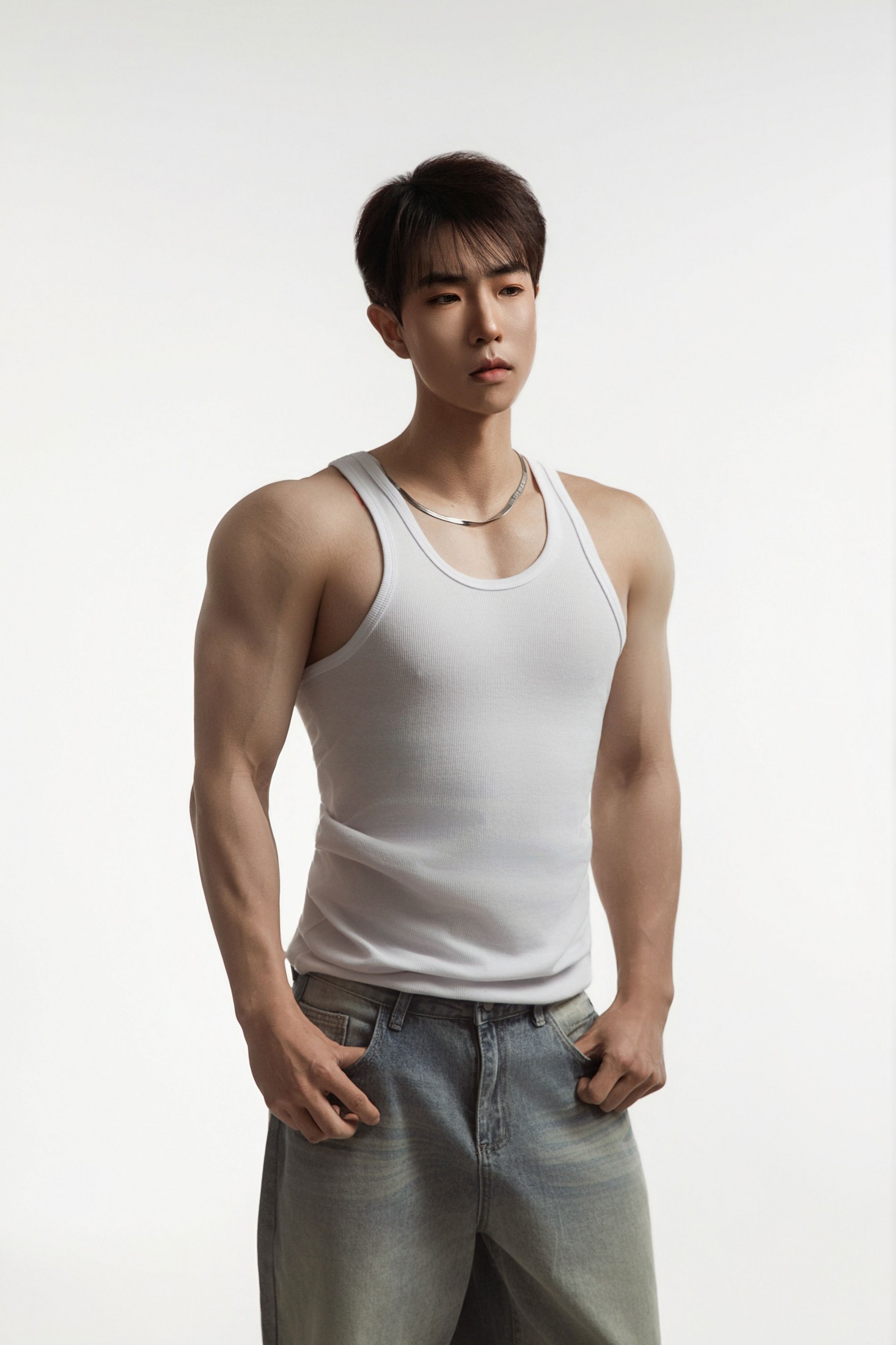 旭 - 《白与黑-健美身材照》[17P] 插图2