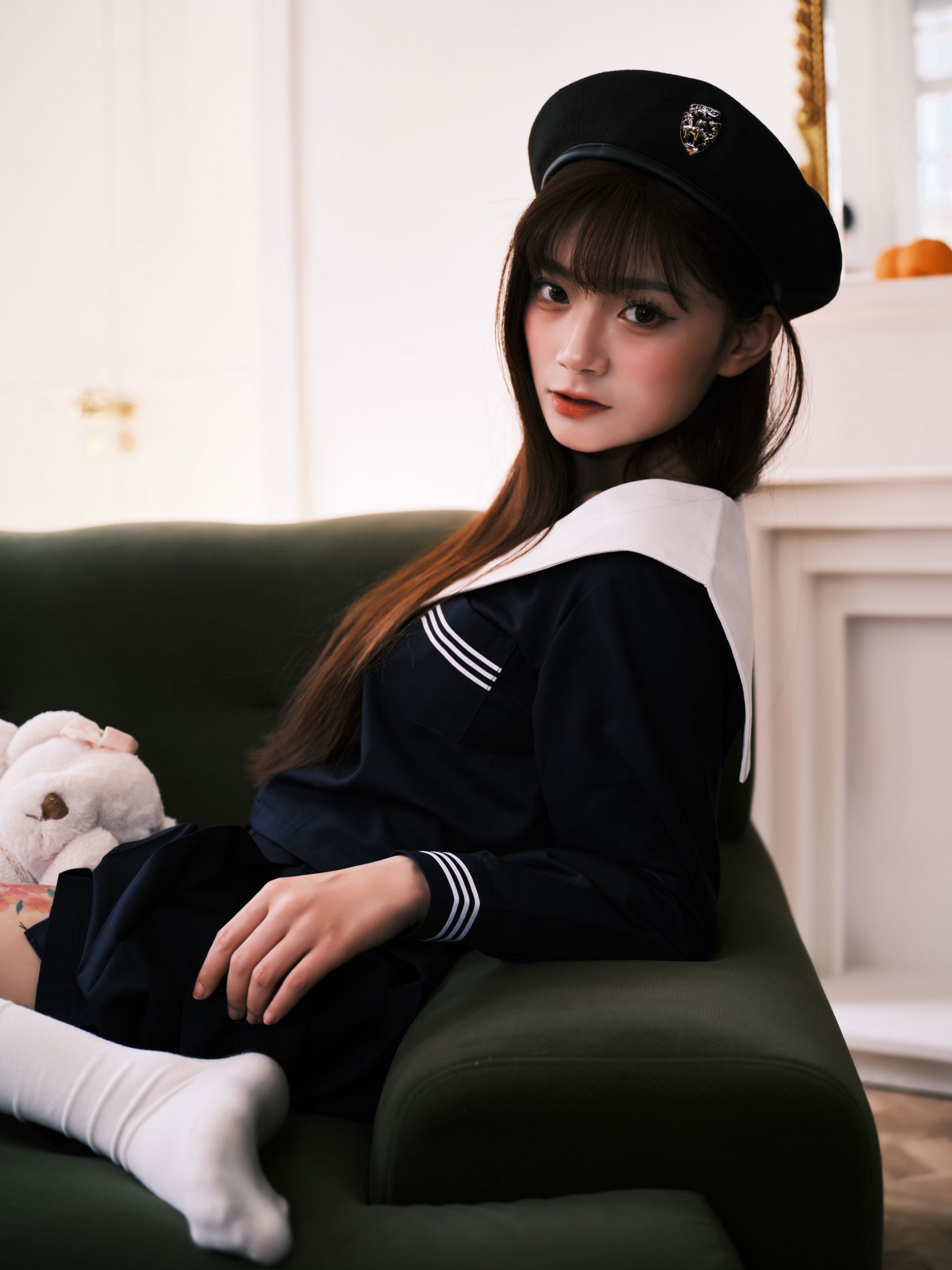 小山早见 - 《水手服少女与小熊娃娃的午后》[20P] 插图4