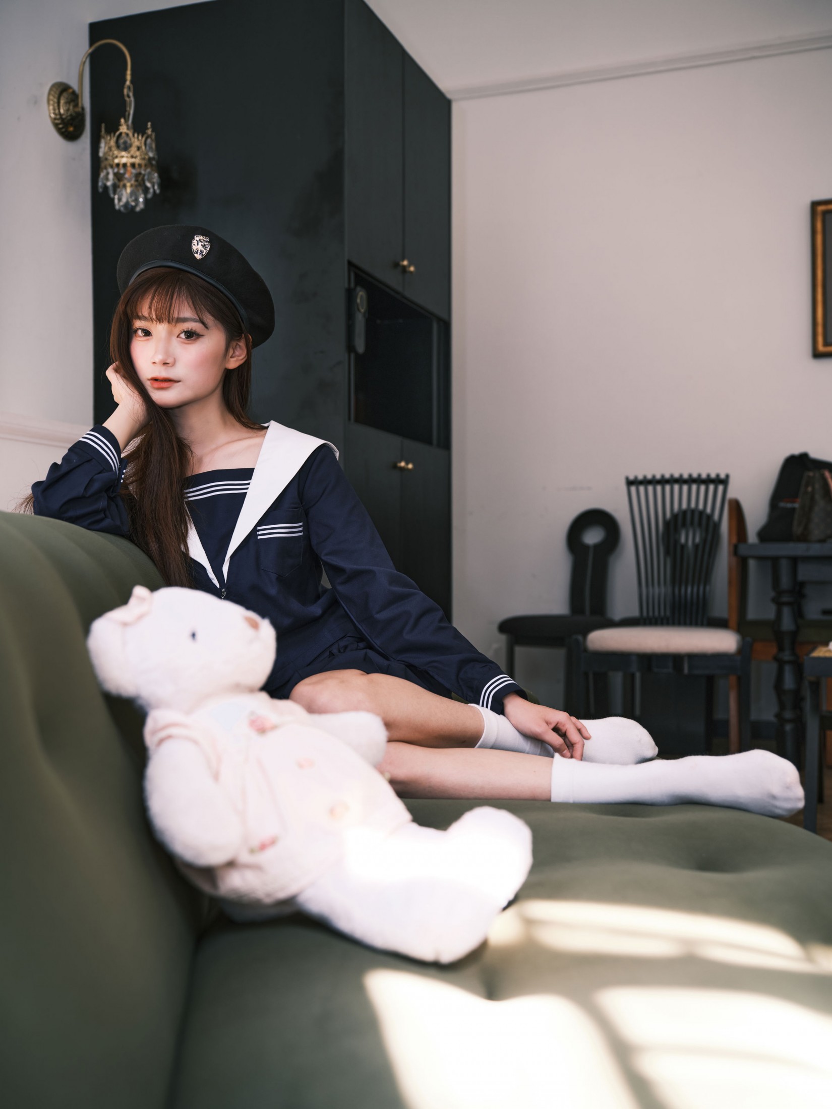 小山早见 - 《水手服少女与小熊娃娃的午后》[20P]-66COS