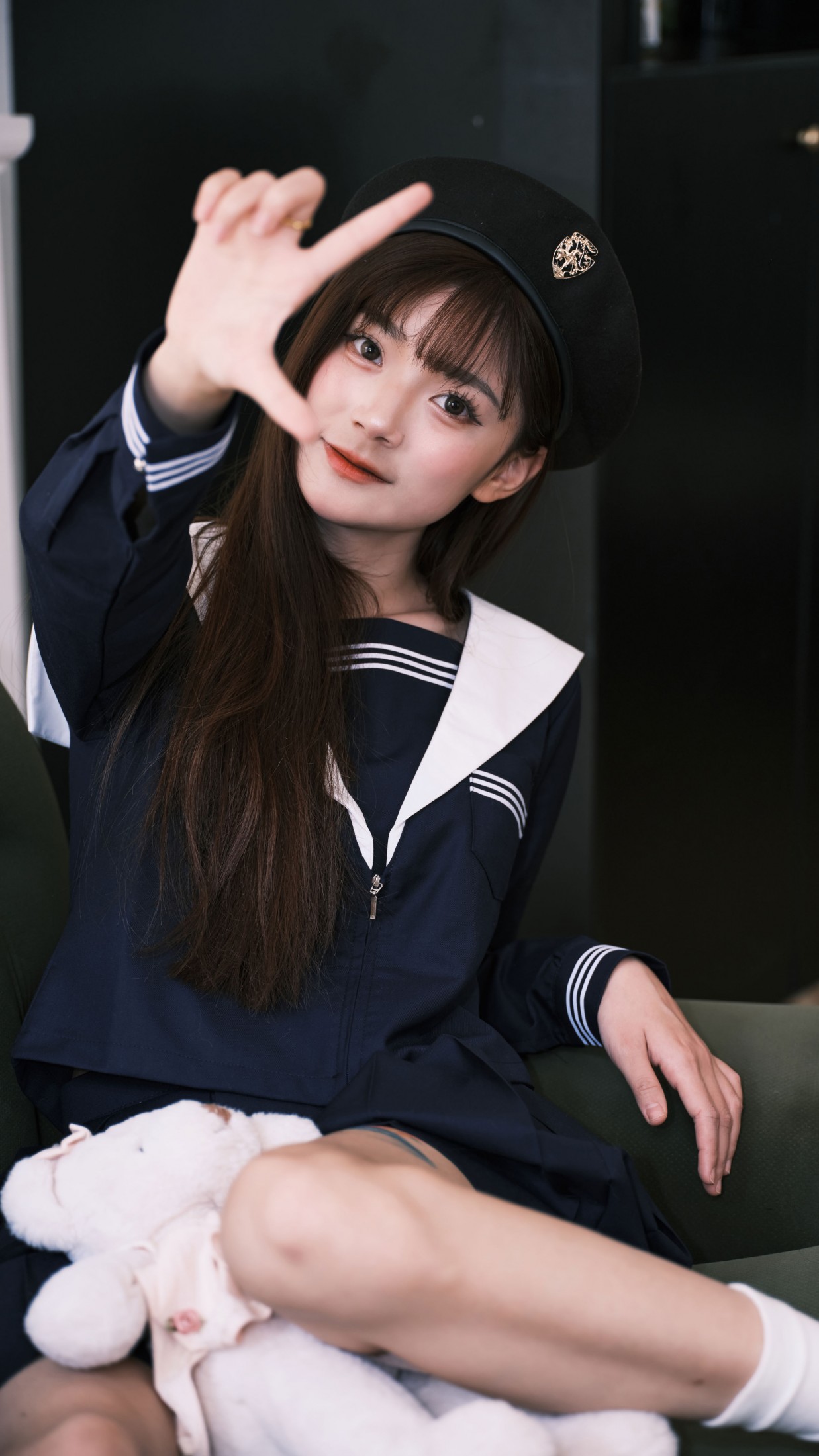 小山早见 - 《水手服少女与小熊娃娃的午后》[20P] 插图3