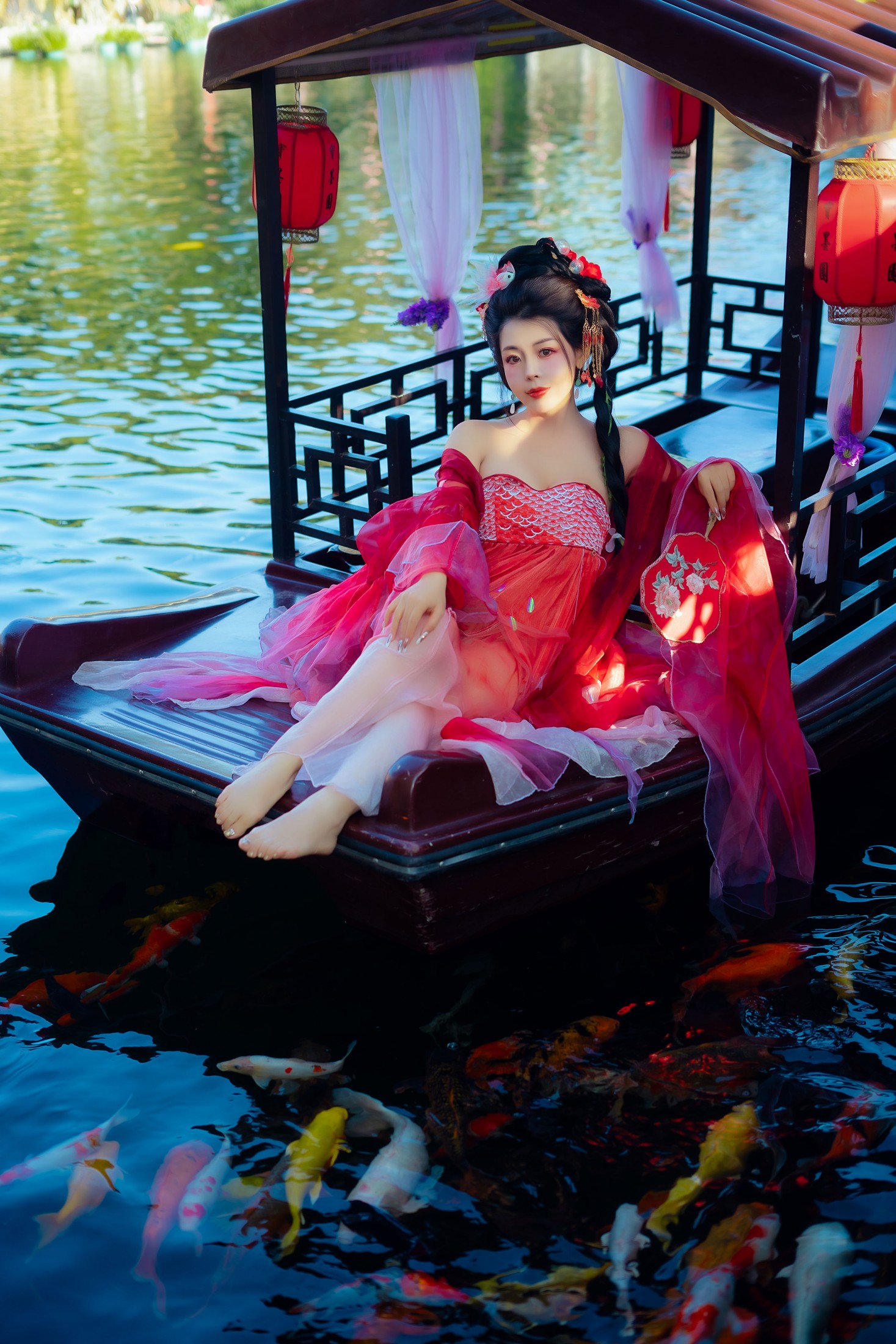 米妮爱美丽 - 《锦鲤汉服美女》[28P] 插图5