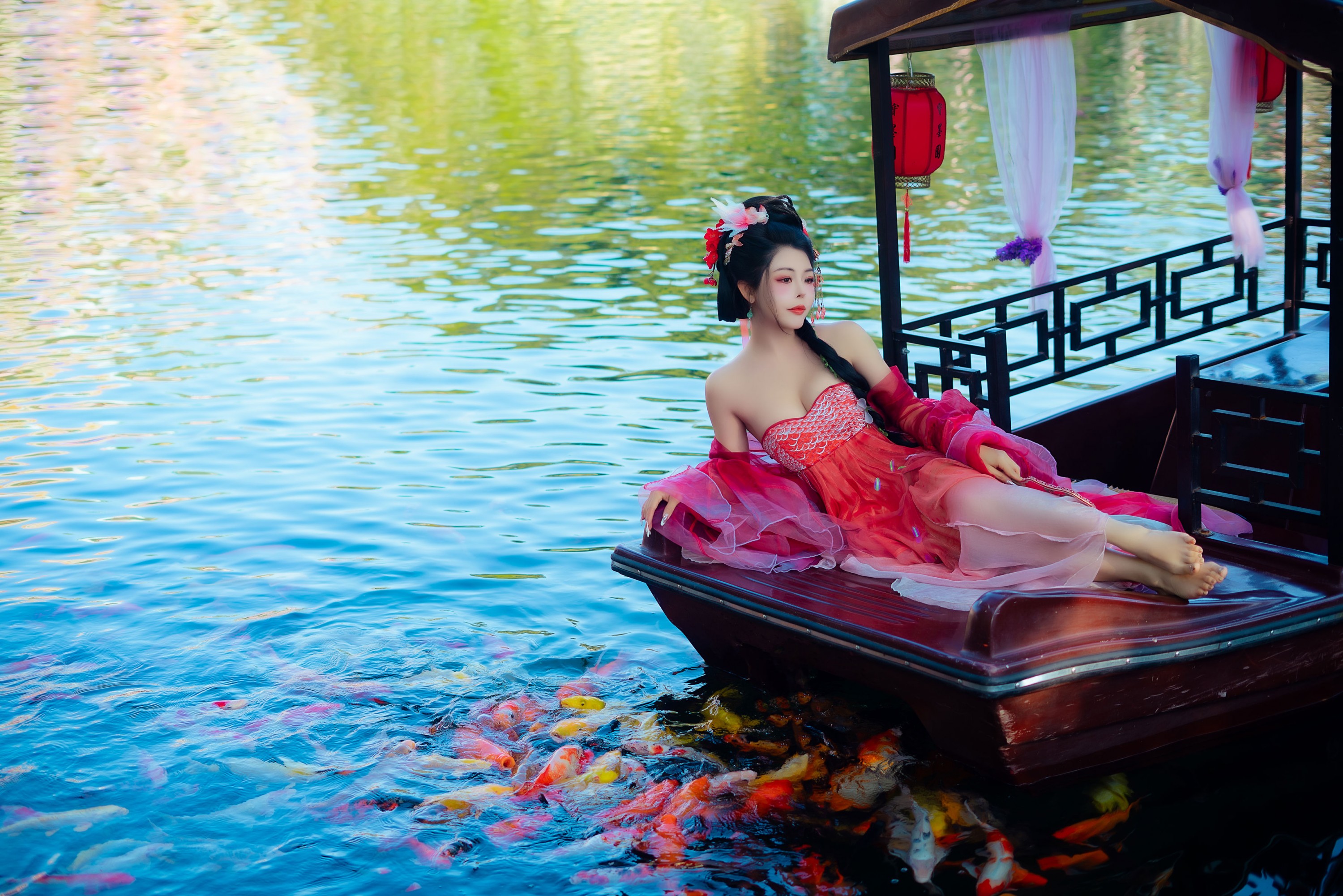 米妮爱美丽 - 《锦鲤汉服美女》[28P] 插图2