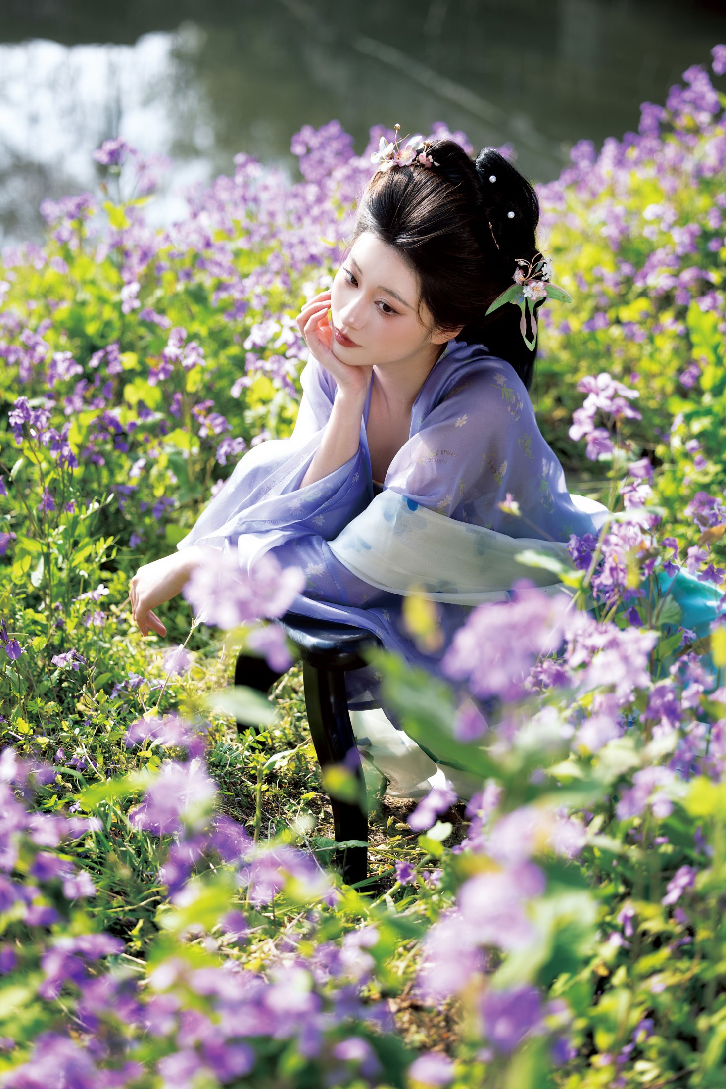 百变小洁 - 《二月兰汉服》[13P]-66COS