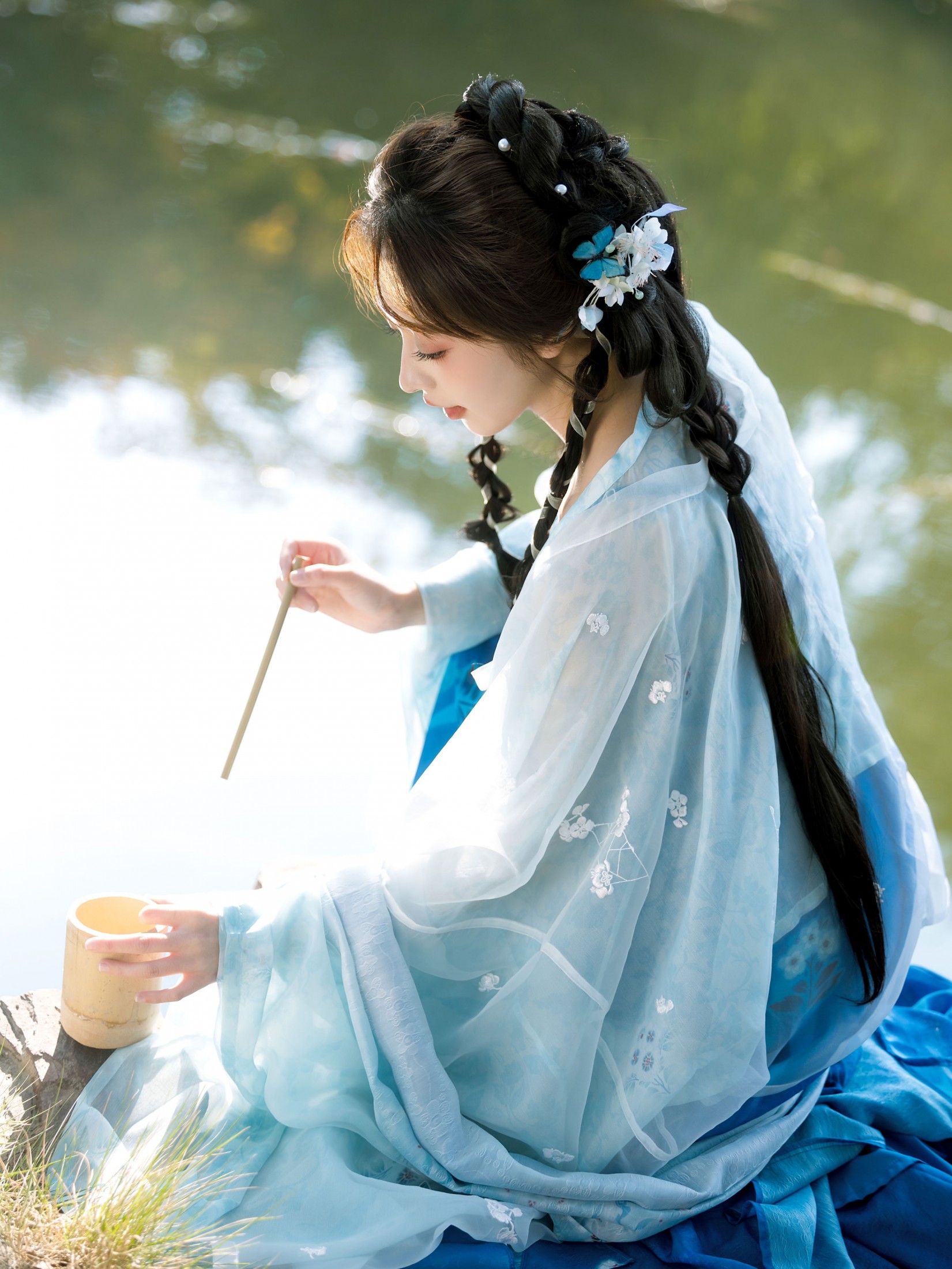 欢欢 - 《清甜少女汉服外景》[12P]-66COS