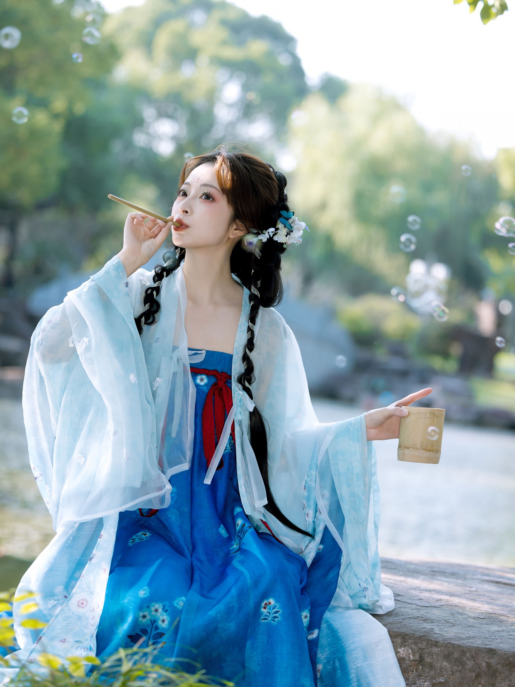 欢欢 - 《清甜少女汉服外景》[12P] 插图3