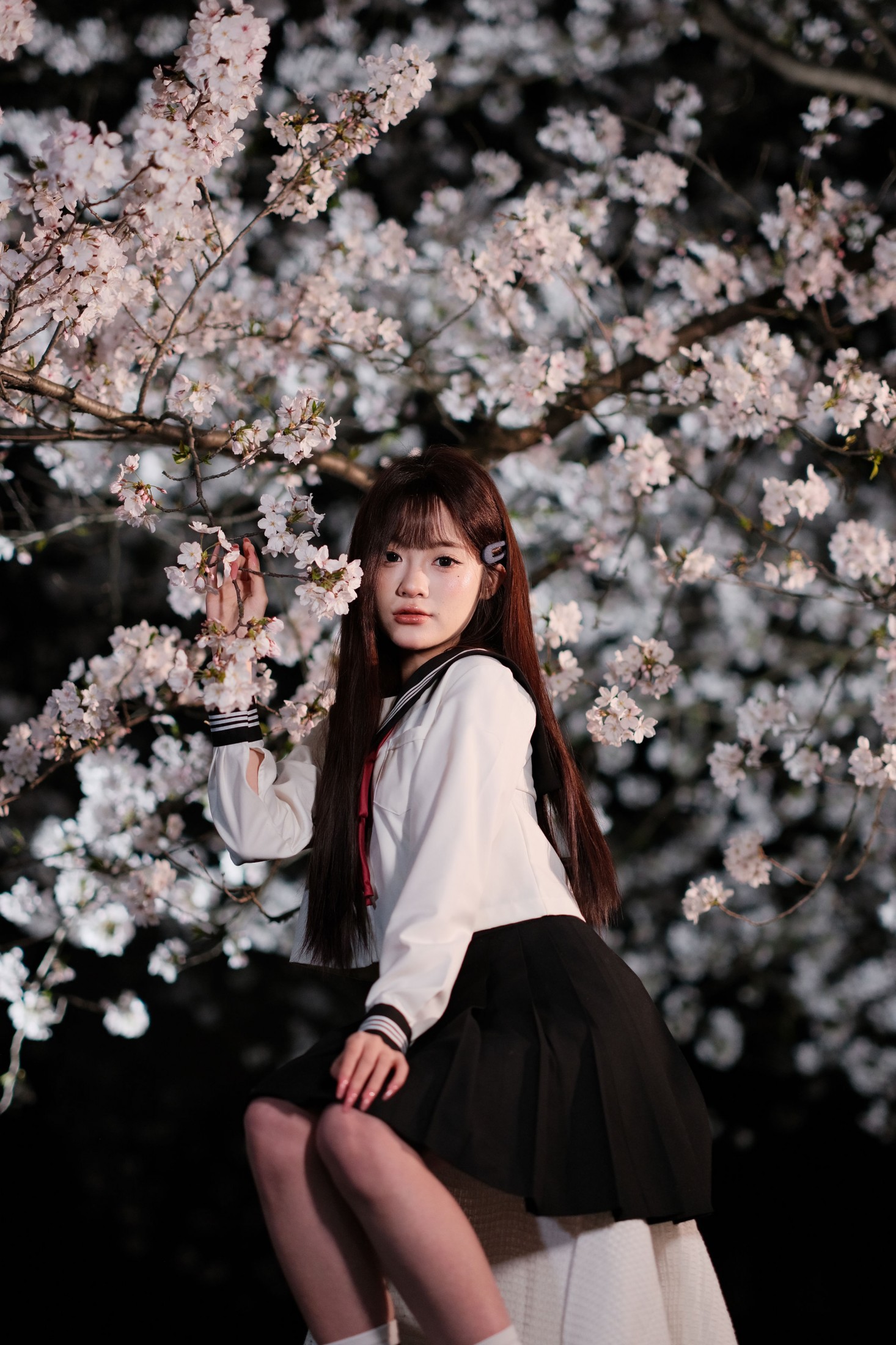 纯纯 - 《夜樱人像 富士中画幅直出》[25P]-66COS