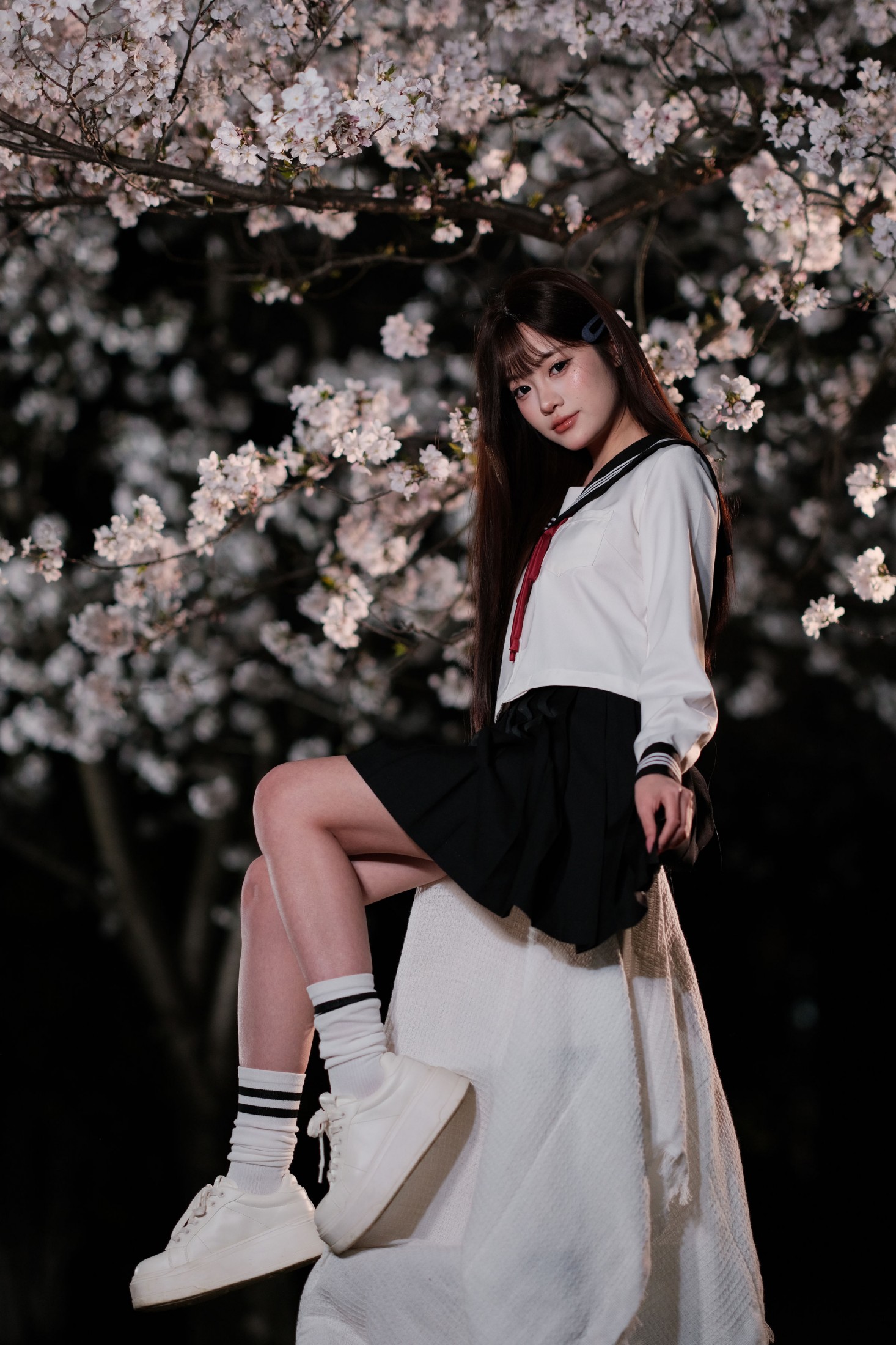 纯纯 - 《夜樱人像 富士中画幅直出》[25P] 插图2