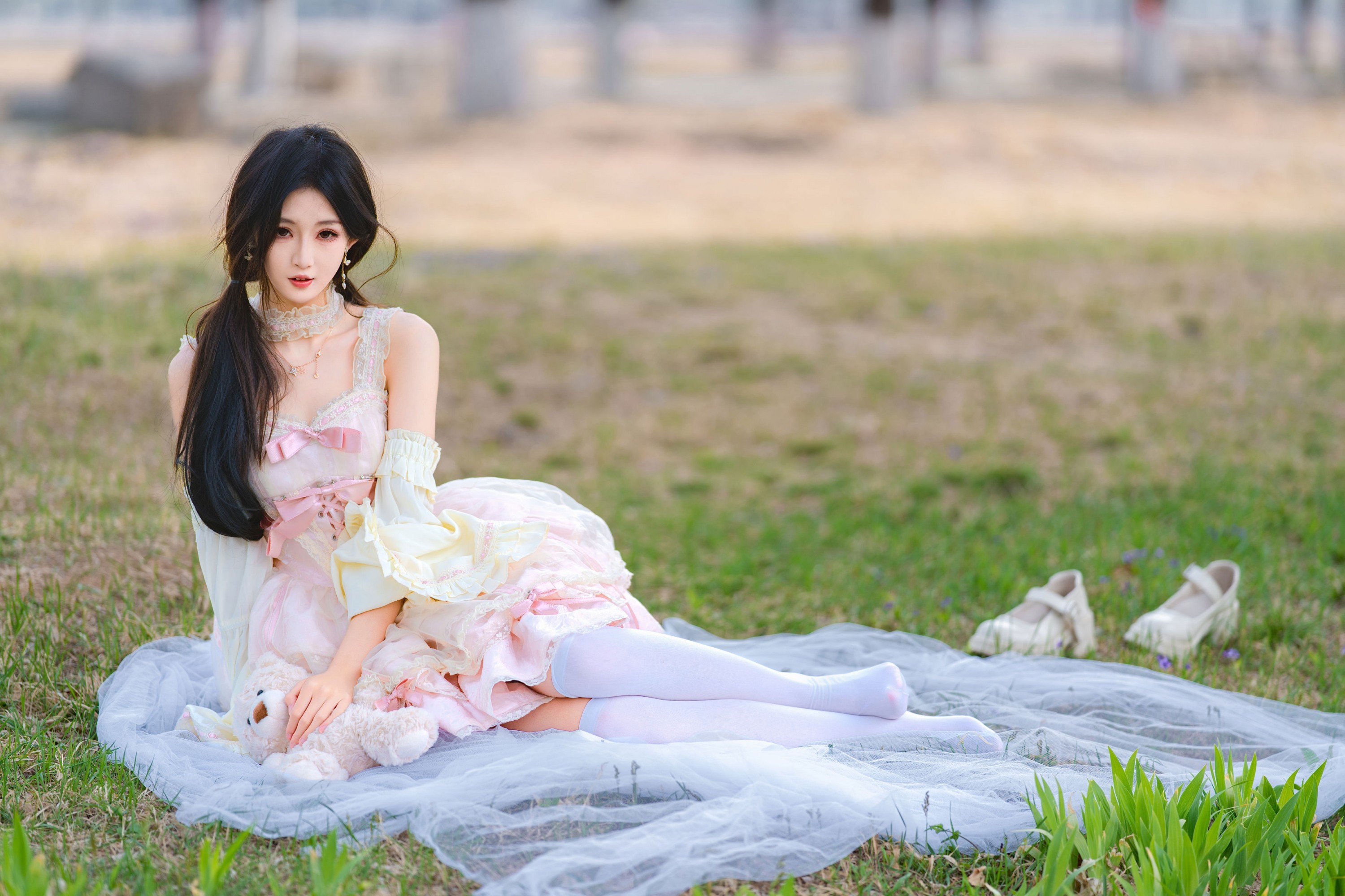 《甜妹洛丽塔洋装 · 春日草坪 小熊与少女的童话邂逅》[33P] 插图3