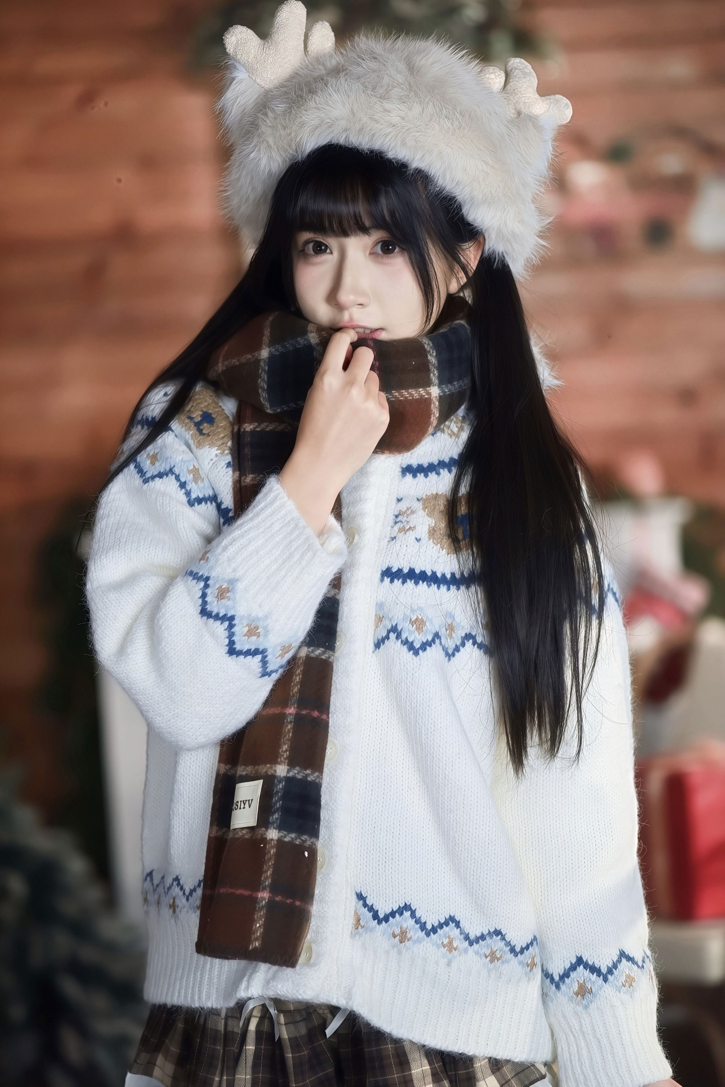 《白丝圣诞 可爱小熊》[43P]-66COS