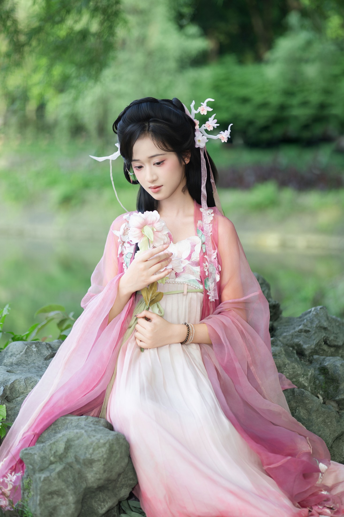 《 柳叶垂波，桃花照影，不负人间四月天》[18P]-66COS