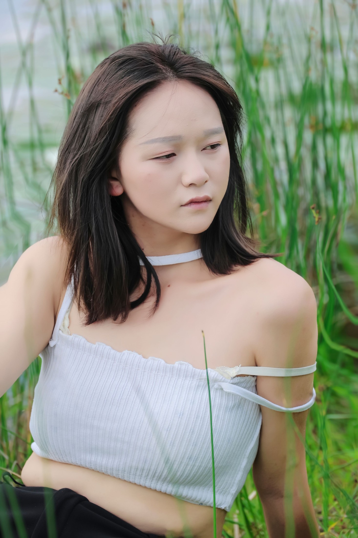 《湖边水草白衣性感美女写真》[39P] 插图4