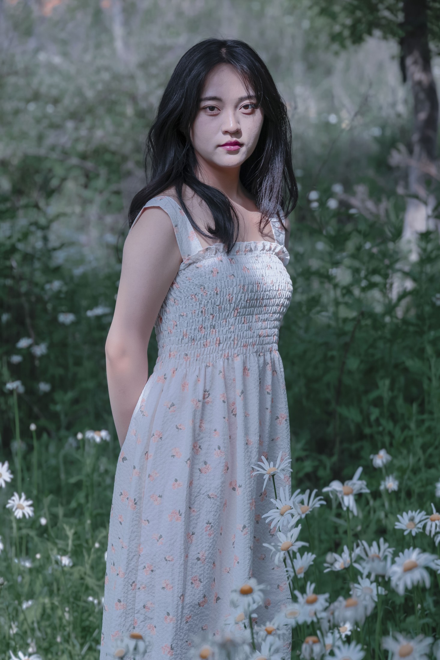 《草地白菊花白衣性感女子写真》[34P] 插图2