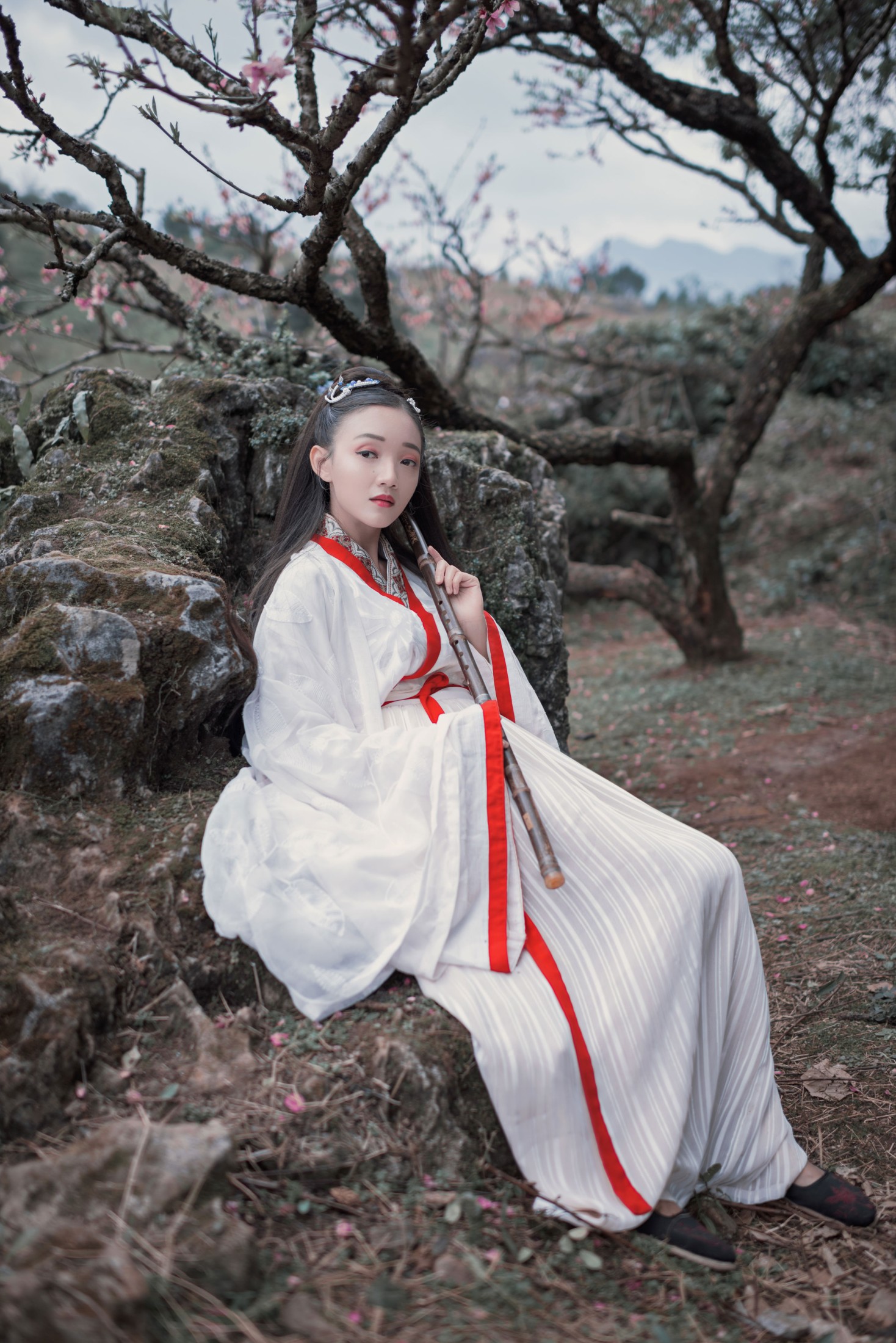 《林间横笛，白衣赴清欢》[11P]-66COS