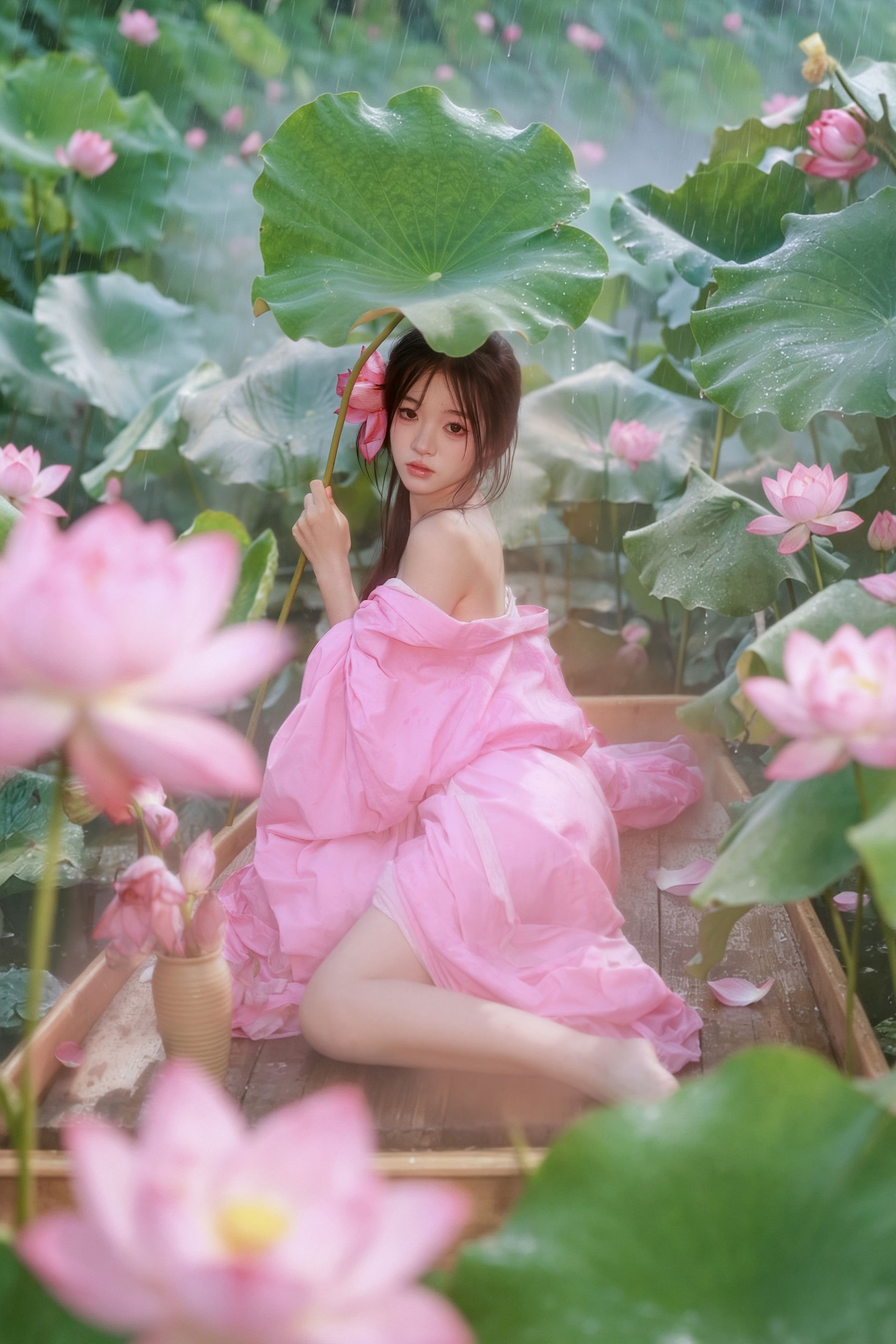 《夏日的浪漫藏在这片荷花深处》[19P]-66COS