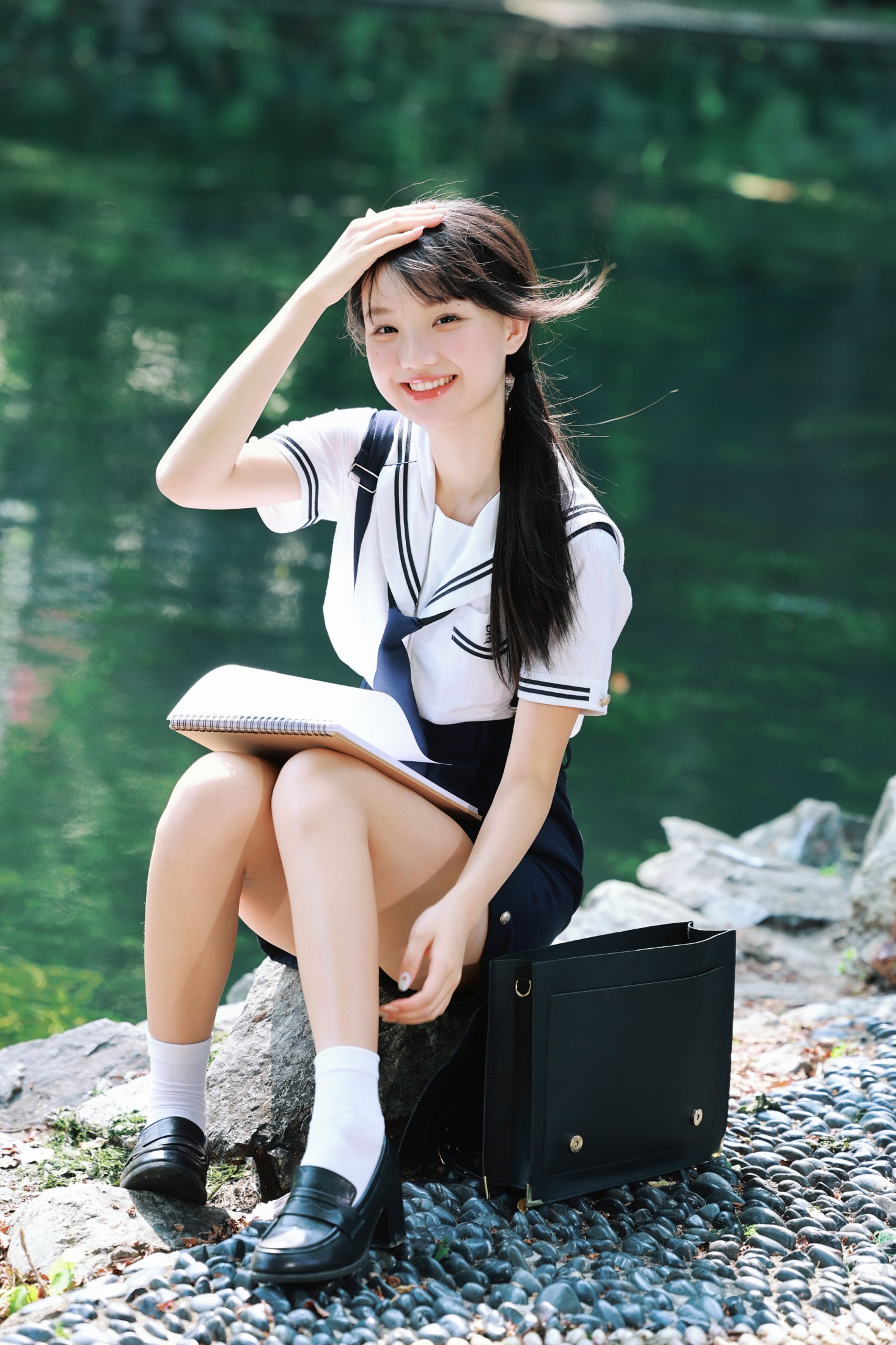 《夏风、湖水与 JK，是永不褪色的青春，仿胶片感》[32P]-66COS