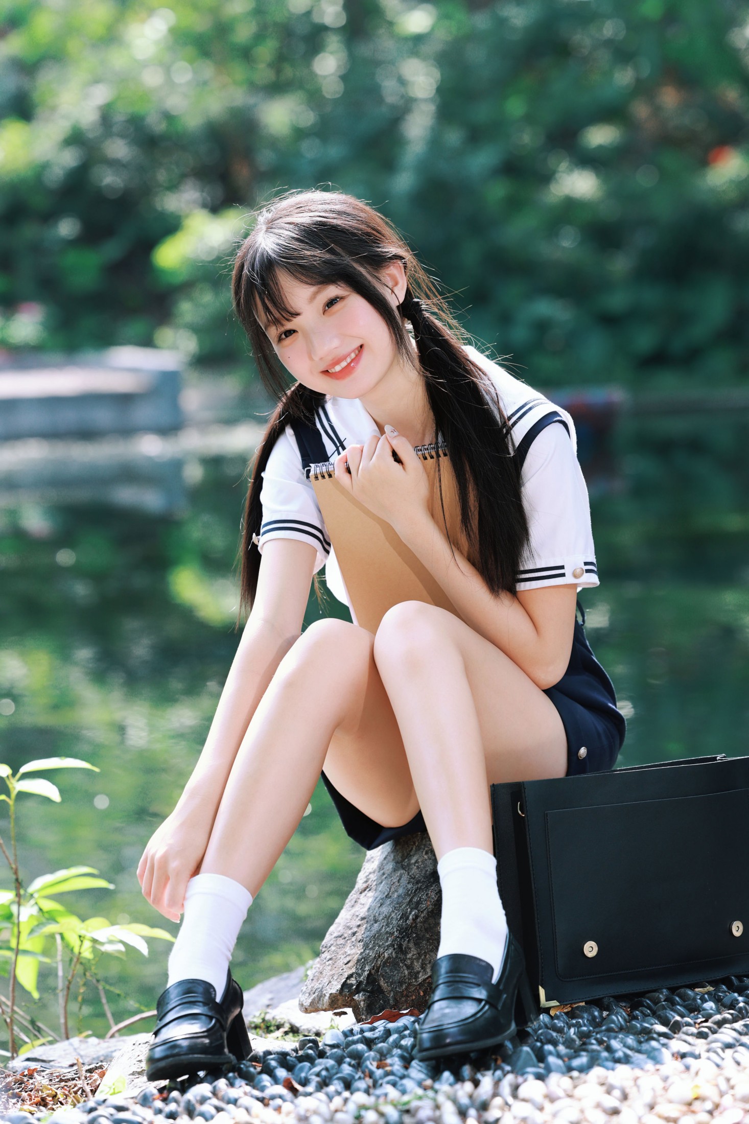 《夏风、湖水与 JK，是永不褪色的青春，仿胶片感》[32P] 插图4