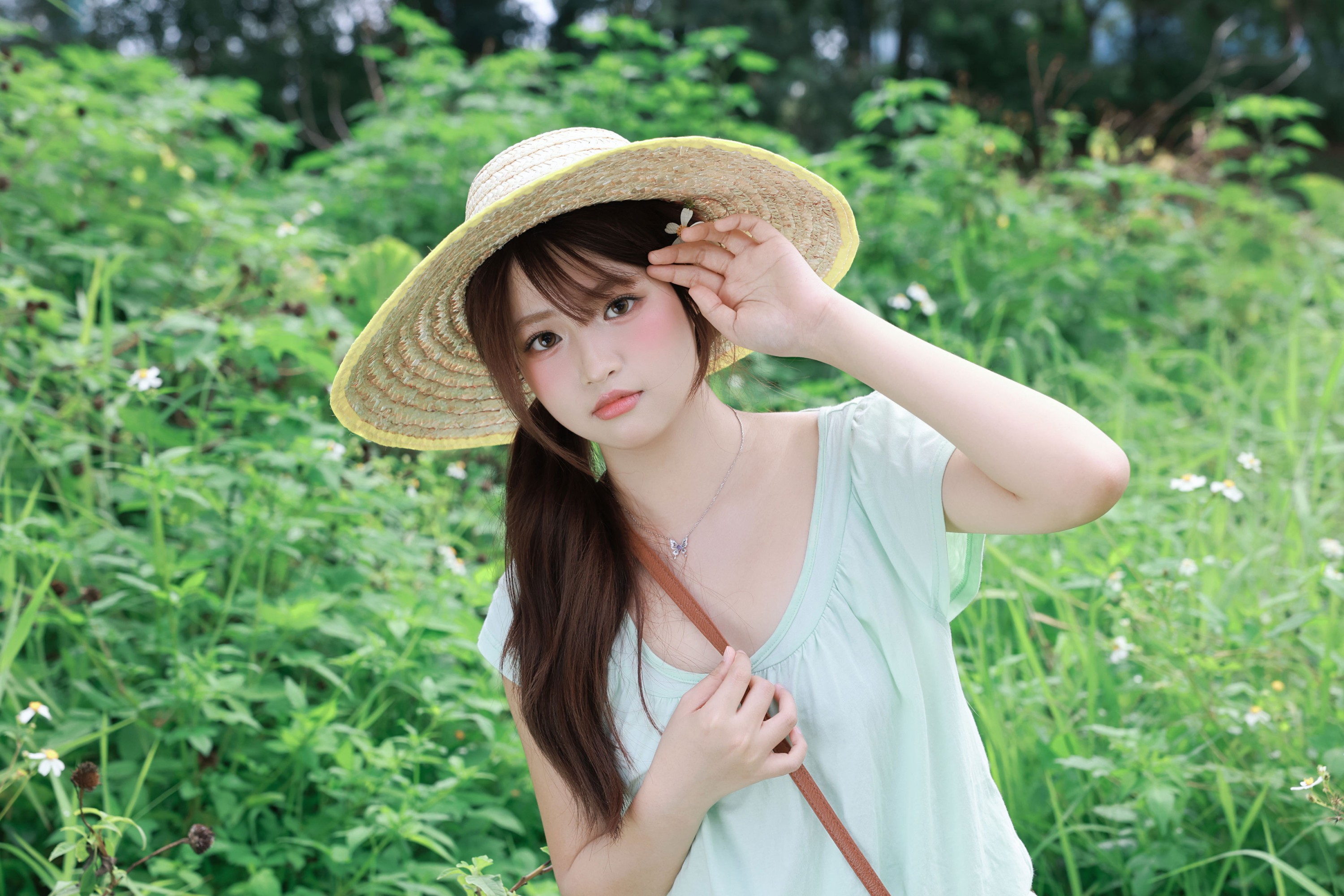 《夏日森林来信，薄荷绿的风与草帽少女》[24P] 插图5
