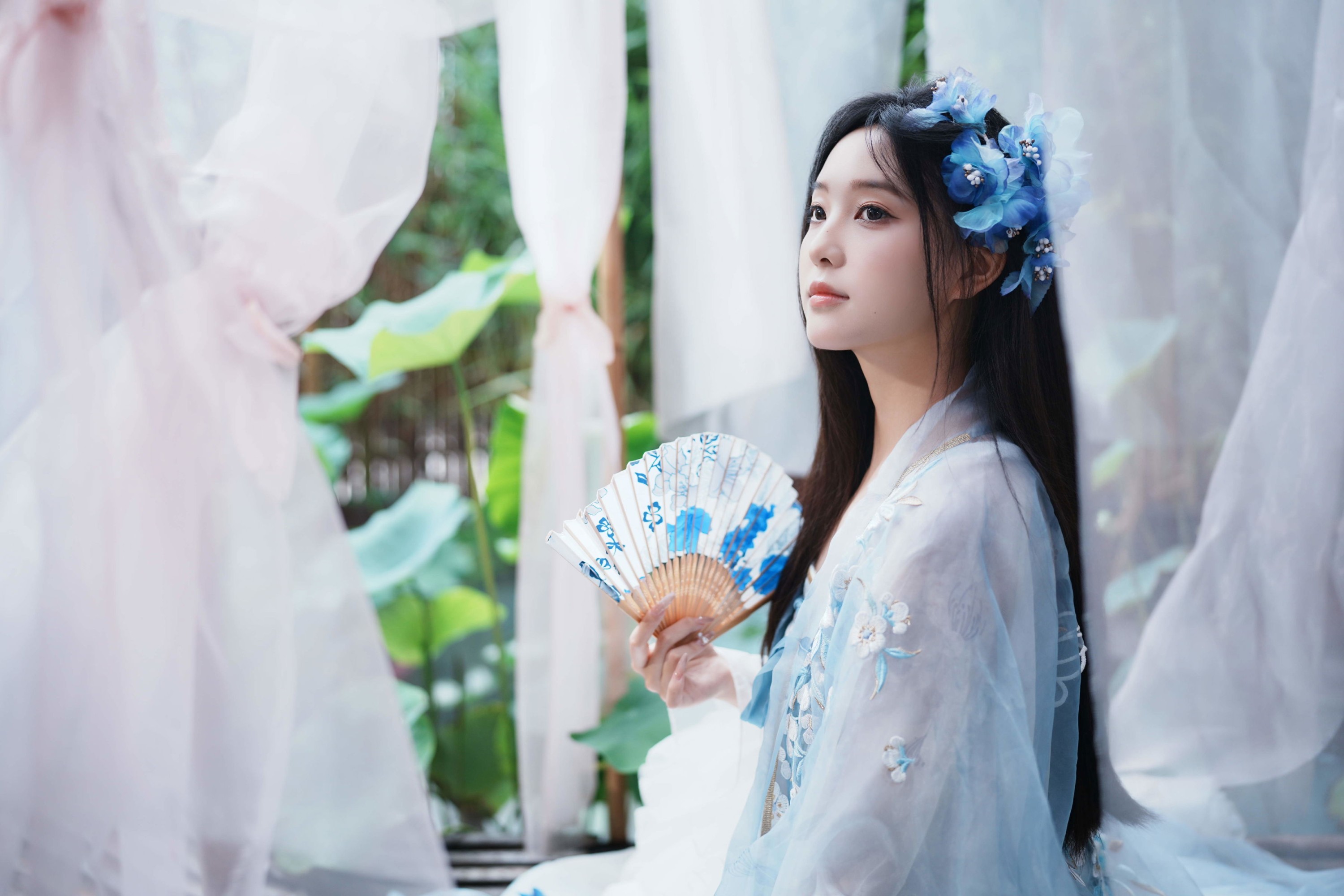 《幔帐竹筏，夏荷幽幽｜在北京复刻江南烟雨氛围感》[22P]-66COS