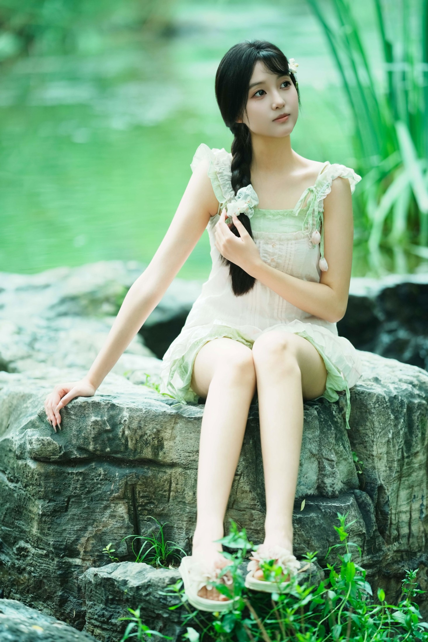 《青柠夏日 戏水少女》[12P]-66COS