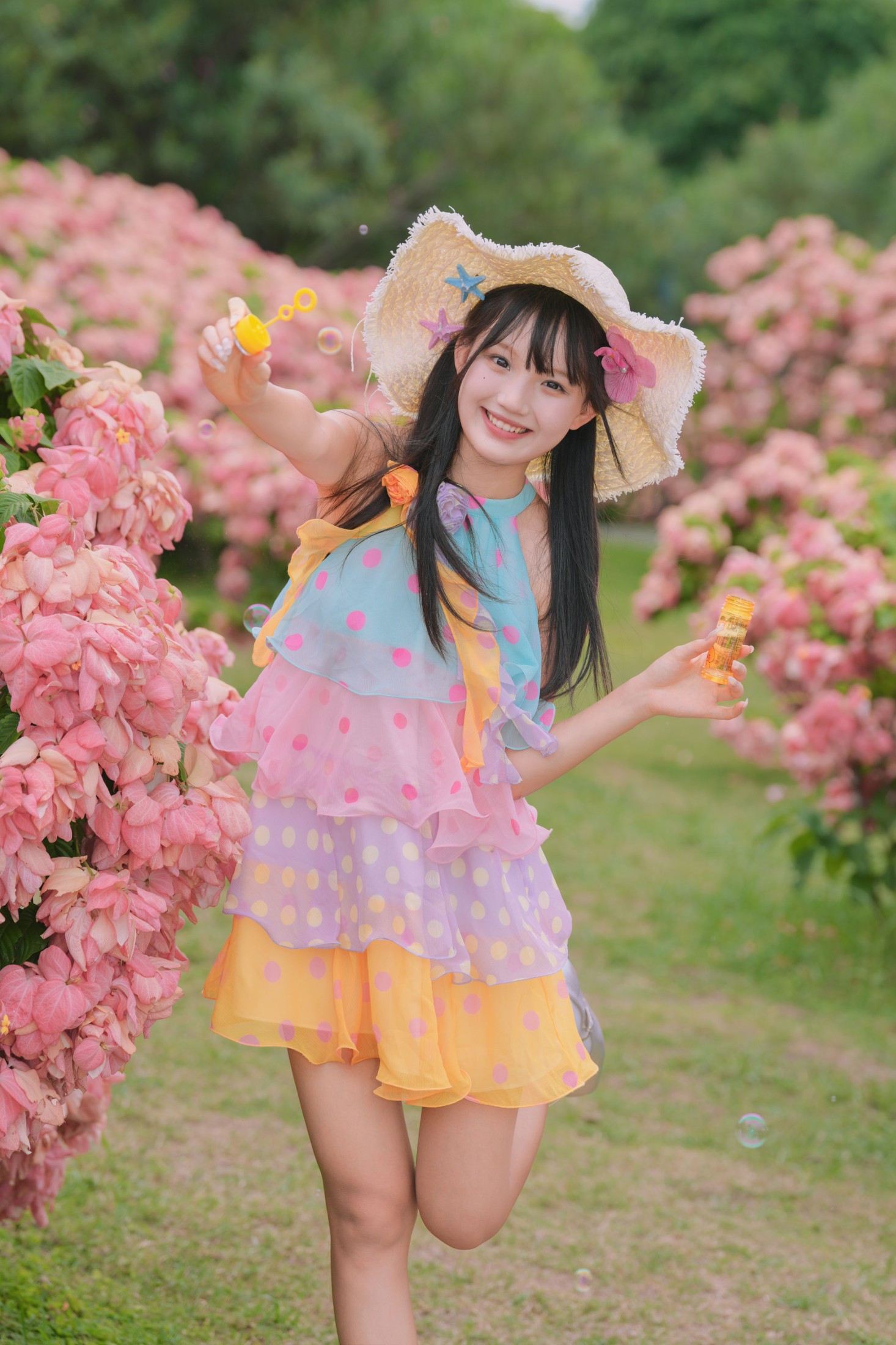 《粉色花海甜妹写真》[48P]-66COS
