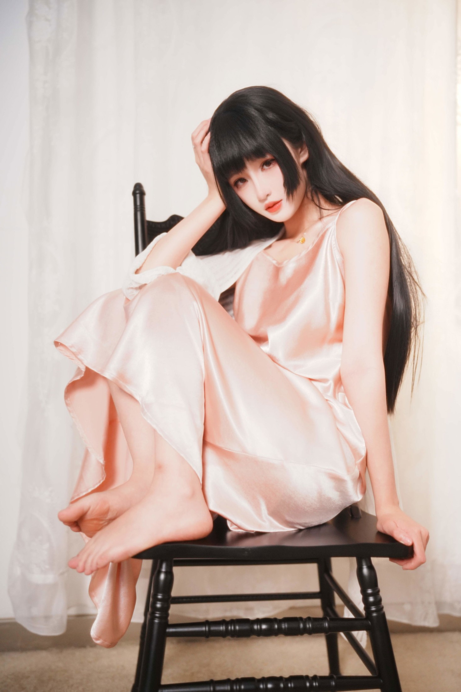 《模特小瑜 ｜ Vol.20 – 氛围感吊带裙》[72P]-66COS