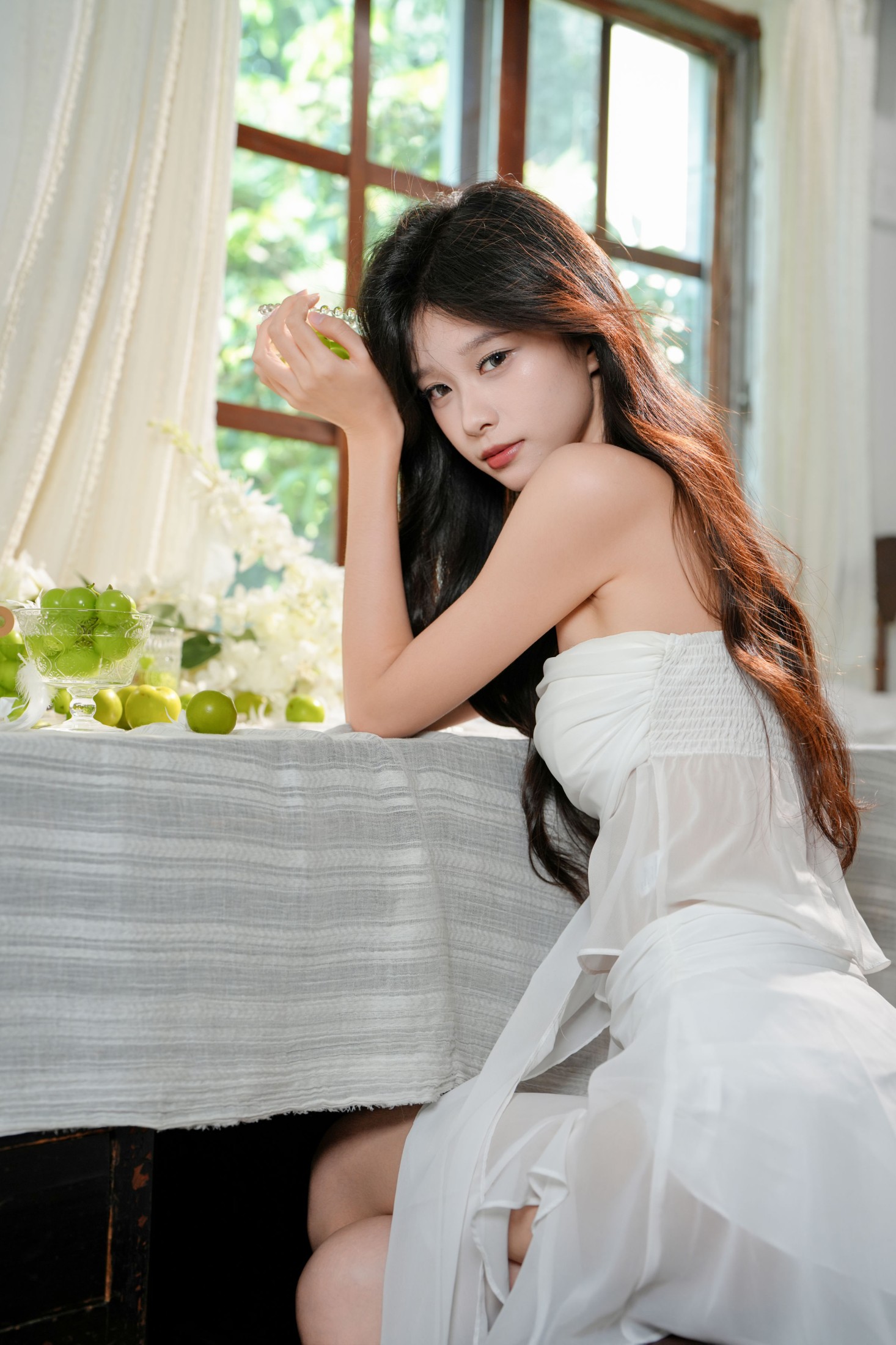 《青提味的白裙少女》[43P]-66COS